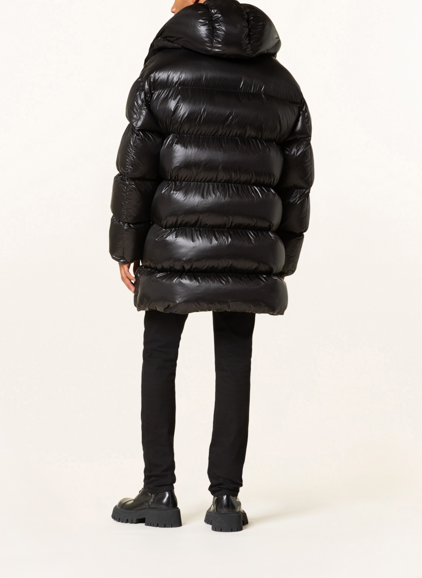 DOLCE & GABBANA Oversized quilted vest with removable hood , Color: BLACK (Image 3)