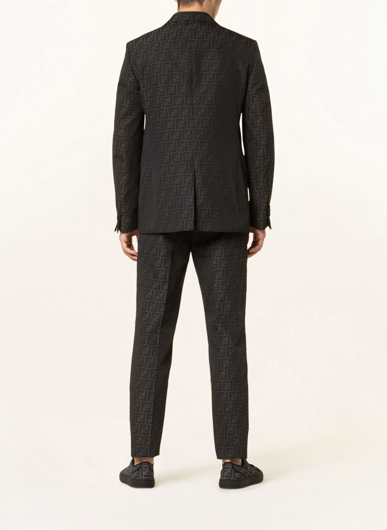 FENDI Suit jacket slim fit in jacquard, Color: BLACK (Image 3)