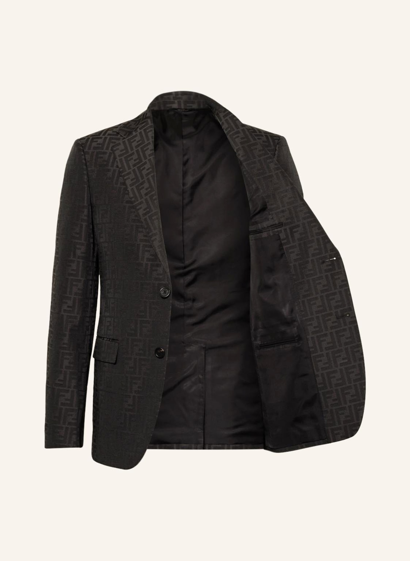 FENDI Suit jacket slim fit in jacquard, Color: BLACK (Image 4)