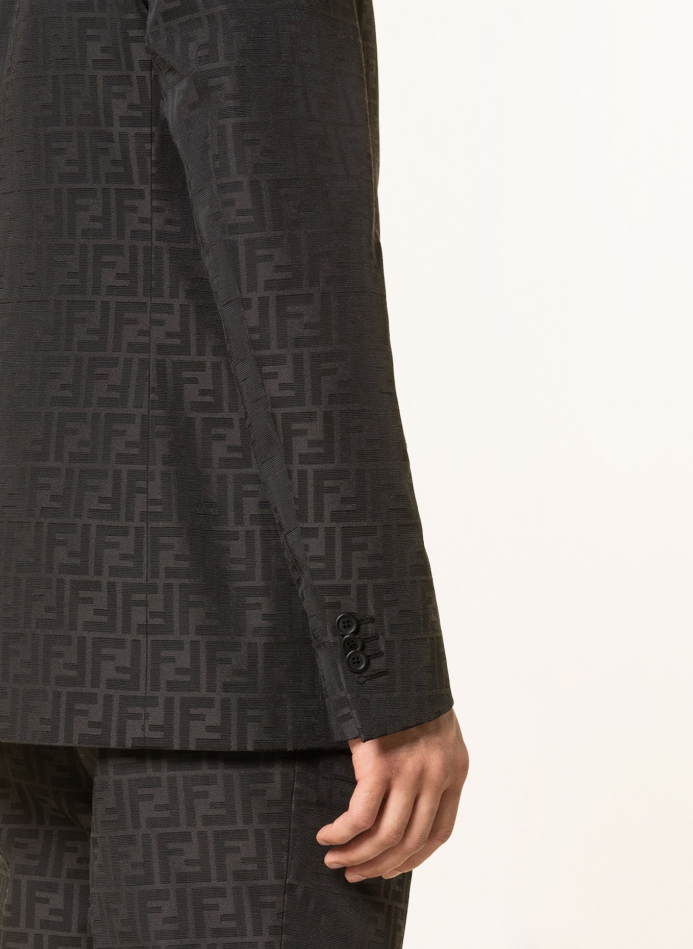 FENDI Suit jacket slim fit in jacquard, Color: BLACK (Image 6)