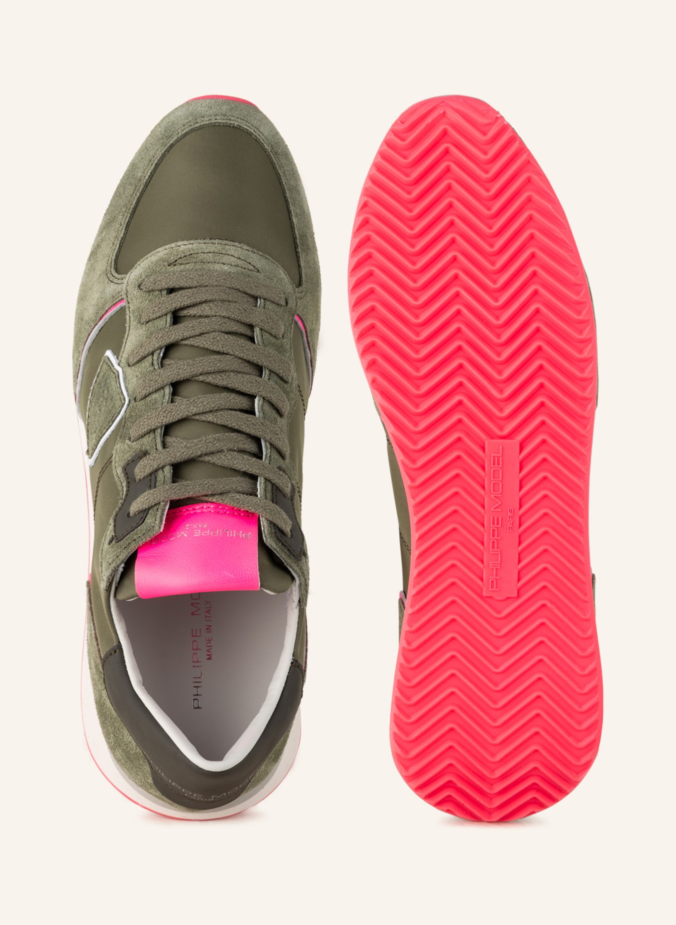 PHILIPPE MODEL Sneaker TRRPX, Farbe: OLIV/ NEONPINK (Bild 5)