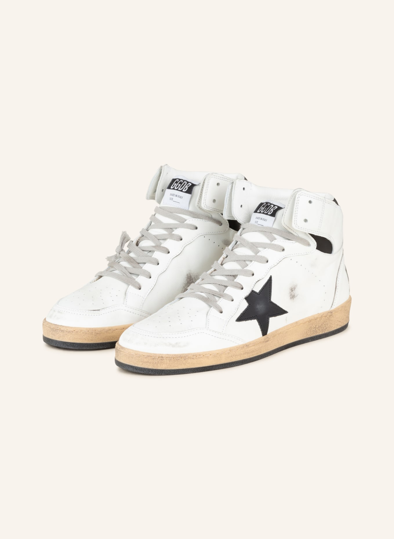 GOLDEN GOOSE High-top sneakers SKY-STAR, Color: WHITE/ BLACK (Image 1)