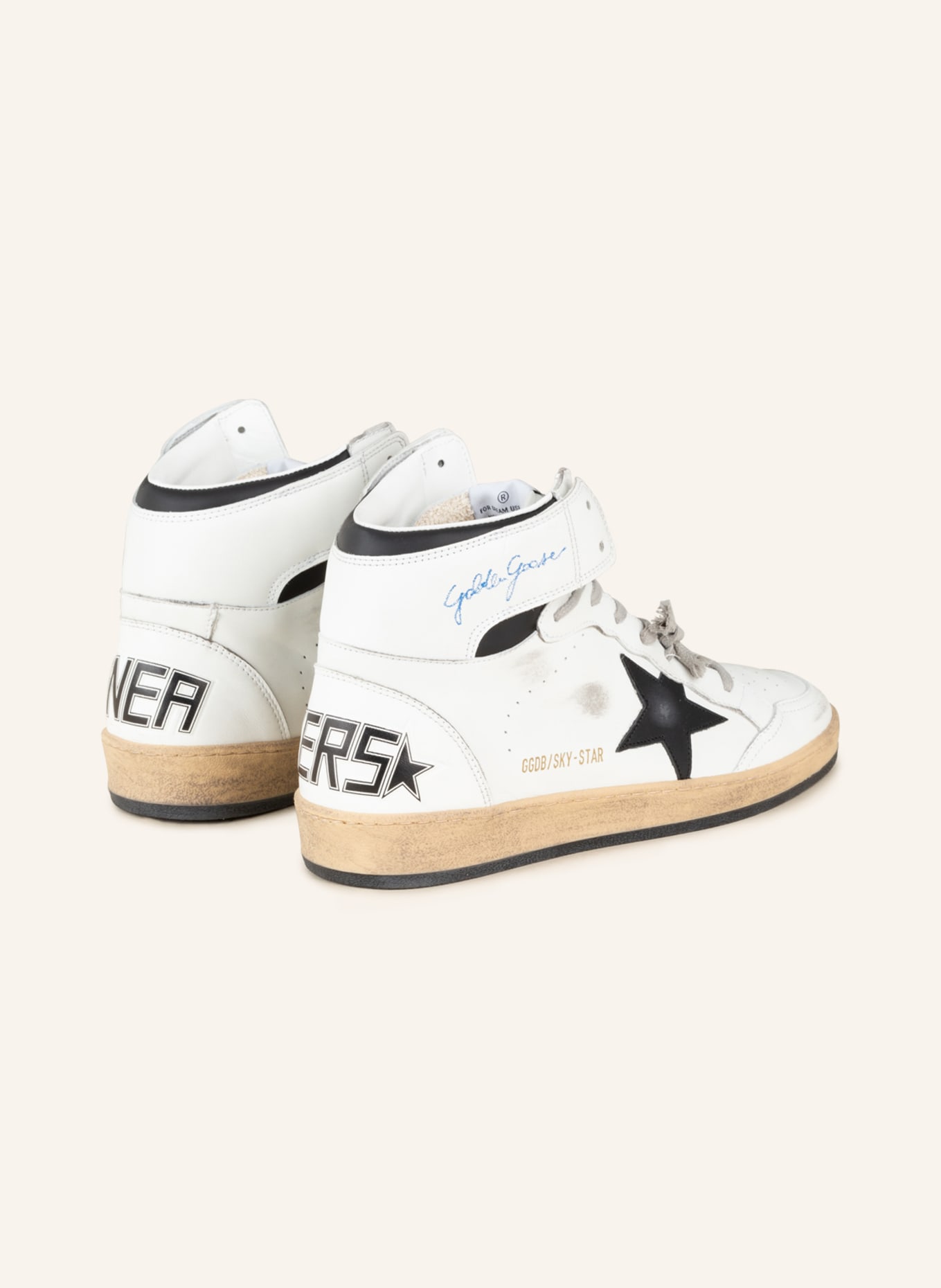 GOLDEN GOOSE High-top sneakers SKY-STAR, Color: WHITE/ BLACK (Image 2)