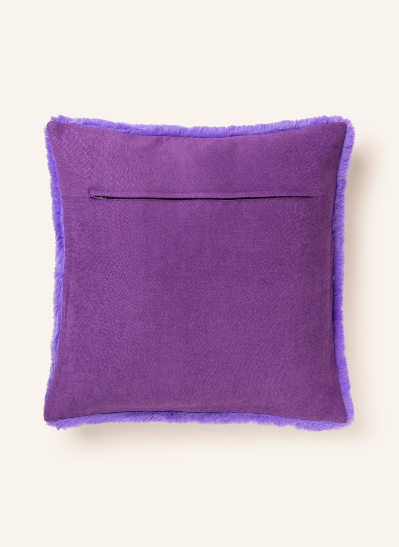 EB HOME Ozdobný povlak na polštář s umělou kožešinou, Barva: FIALOVÁ (Obrázek 2)