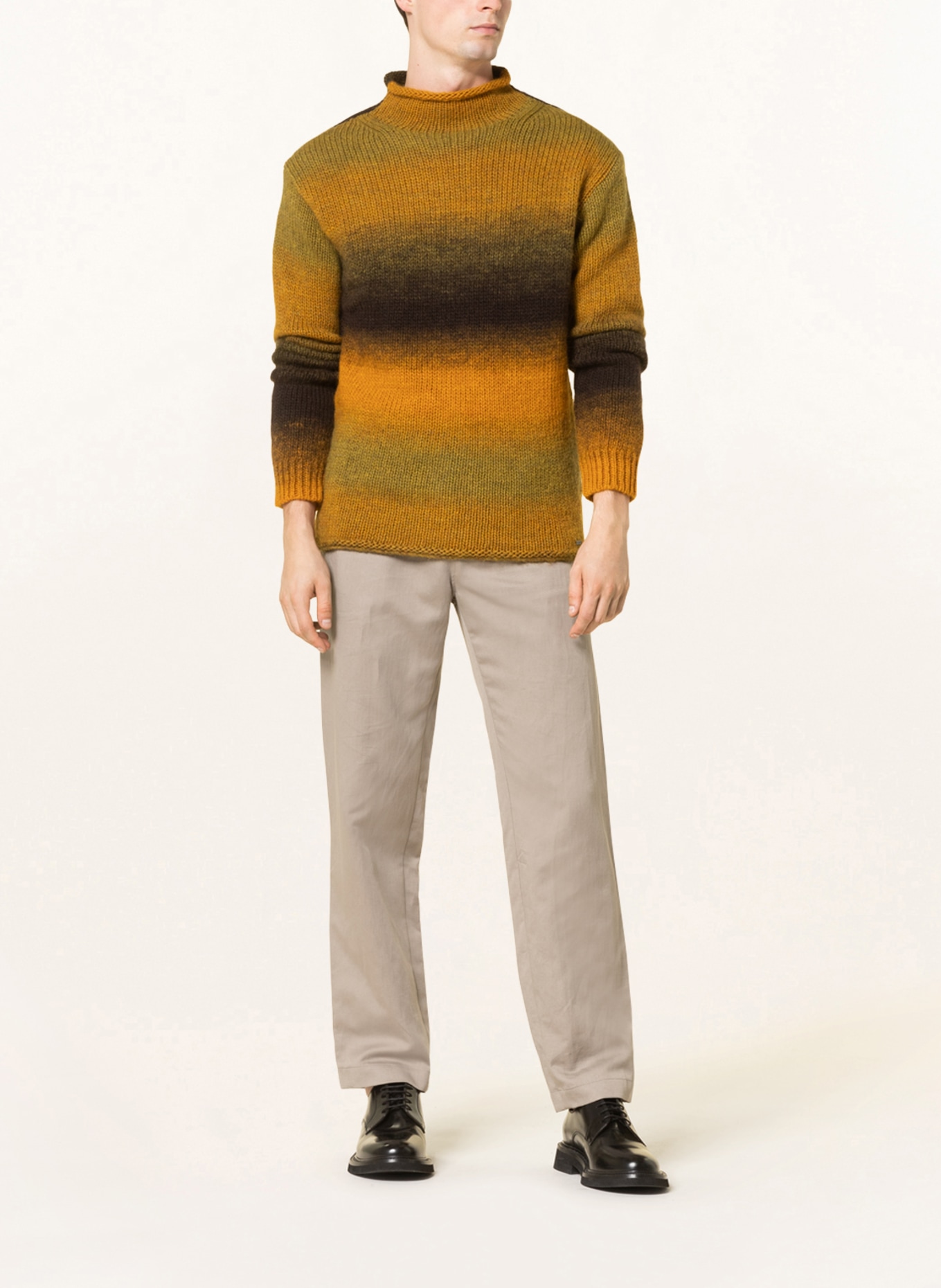 OLYMP Pullover, Farbe: OLIV/ DUNKELGELB (Bild 2)