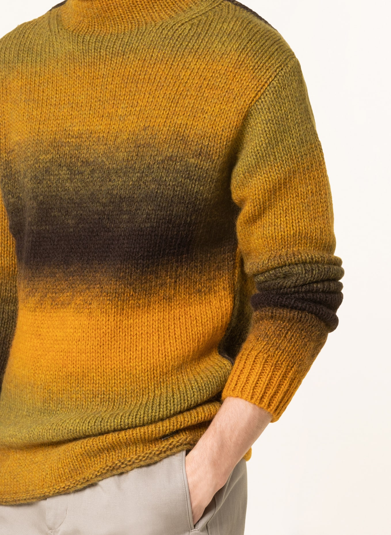 OLYMP Pullover, Farbe: OLIV/ DUNKELGELB (Bild 4)