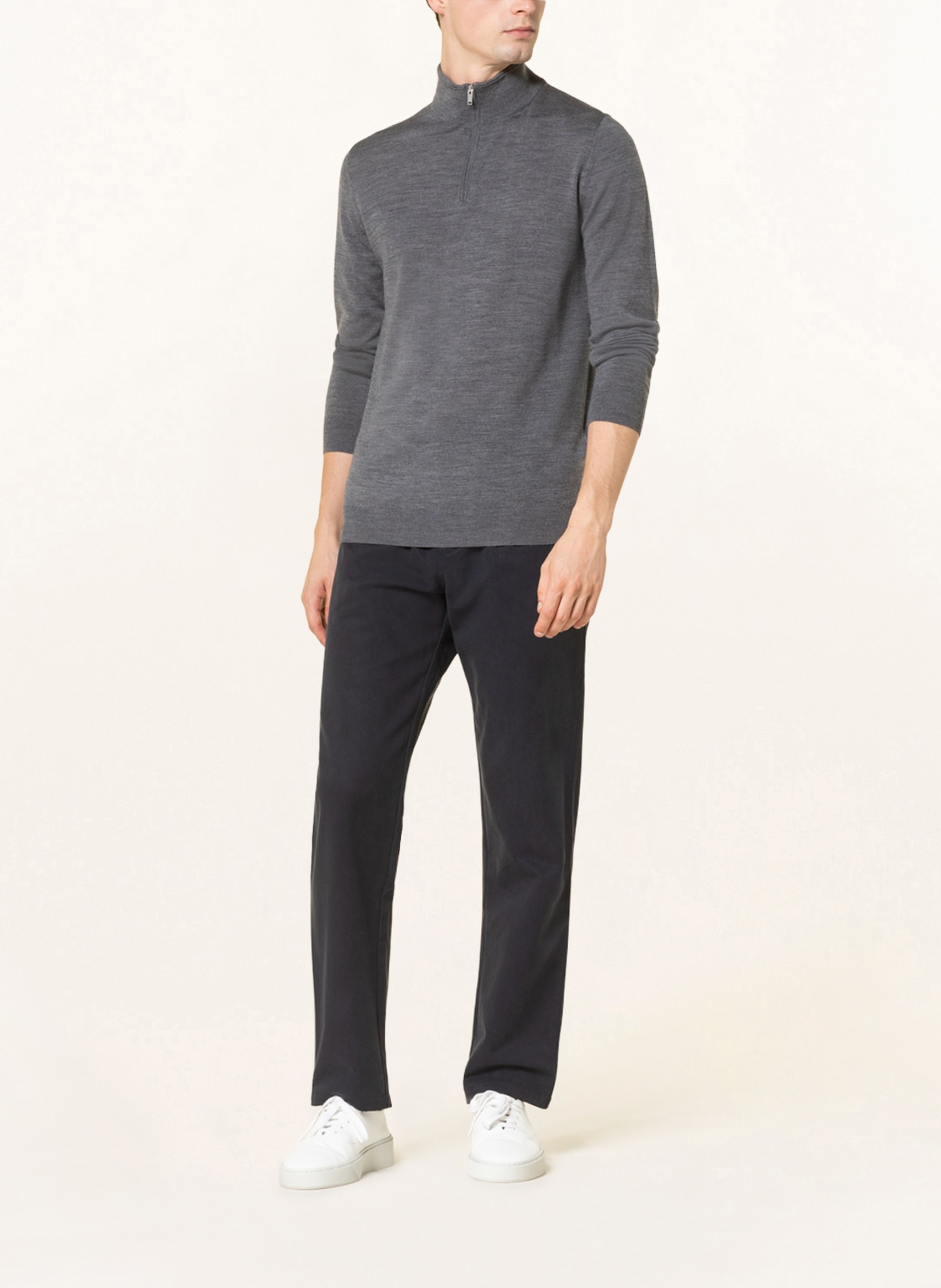 REISS Half-zip sweater BLACKHALL, Color: GRAY (Image 2)
