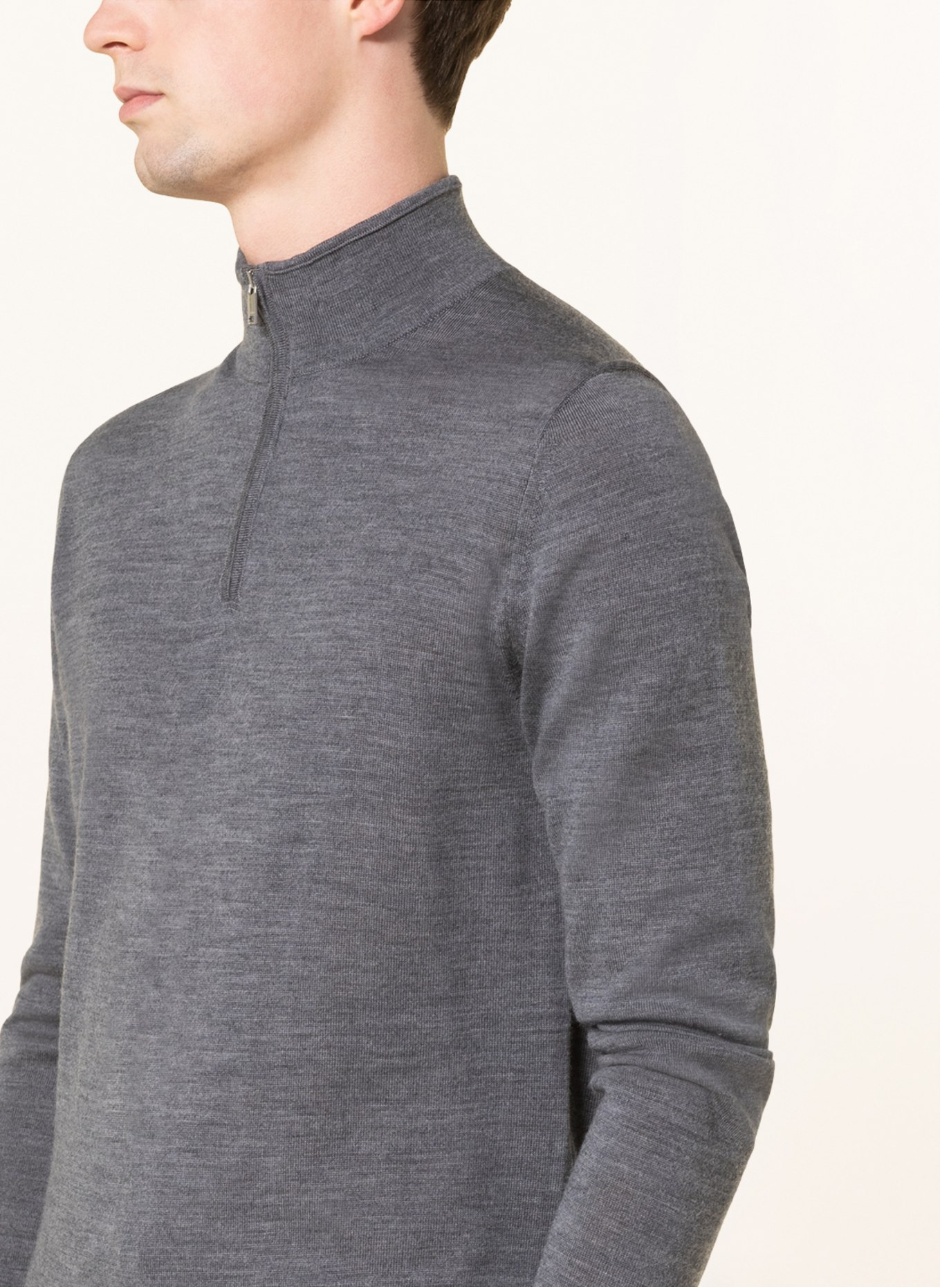 REISS Half-zip sweater BLACKHALL, Color: GRAY (Image 4)