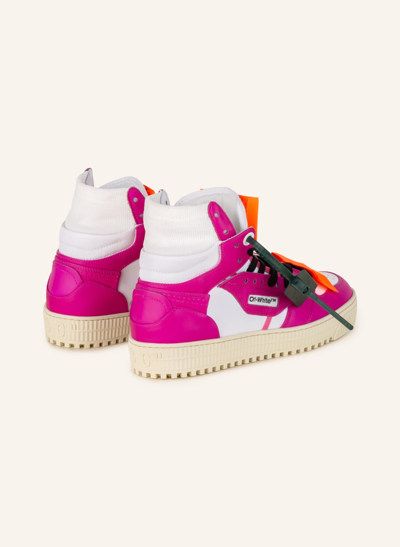 Off-White High-top sneakers 3.0 OFF COURT, Color: FUCHSIA/ WHITE (Image 2)