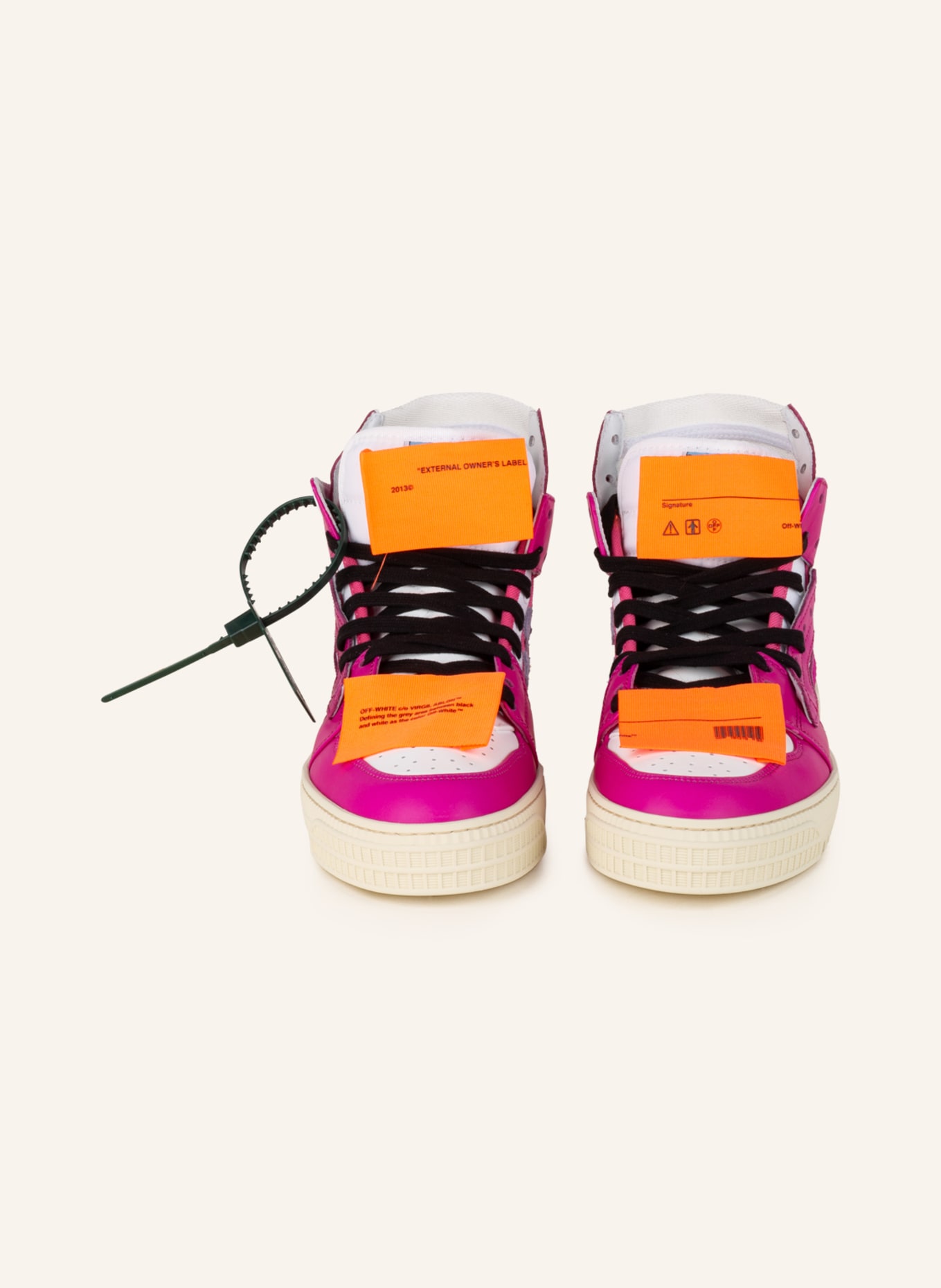 Off-White High-top sneakers 3.0 OFF COURT, Color: FUCHSIA/ WHITE (Image 3)