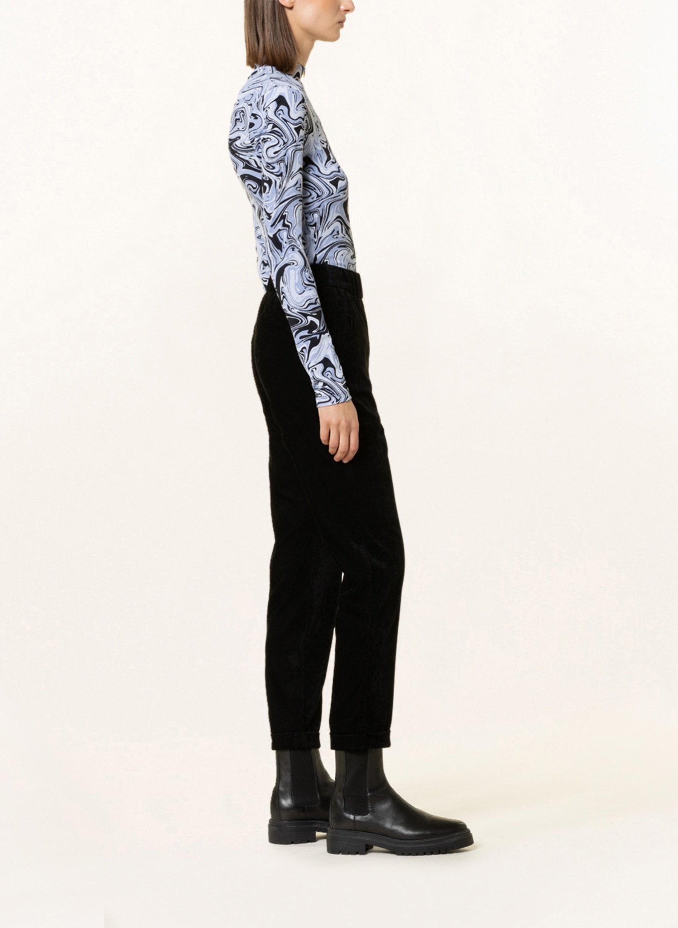MAC DAYDREAM 7/8 pants BEAUTY in jogger style, Color: BLACK (Image 4)