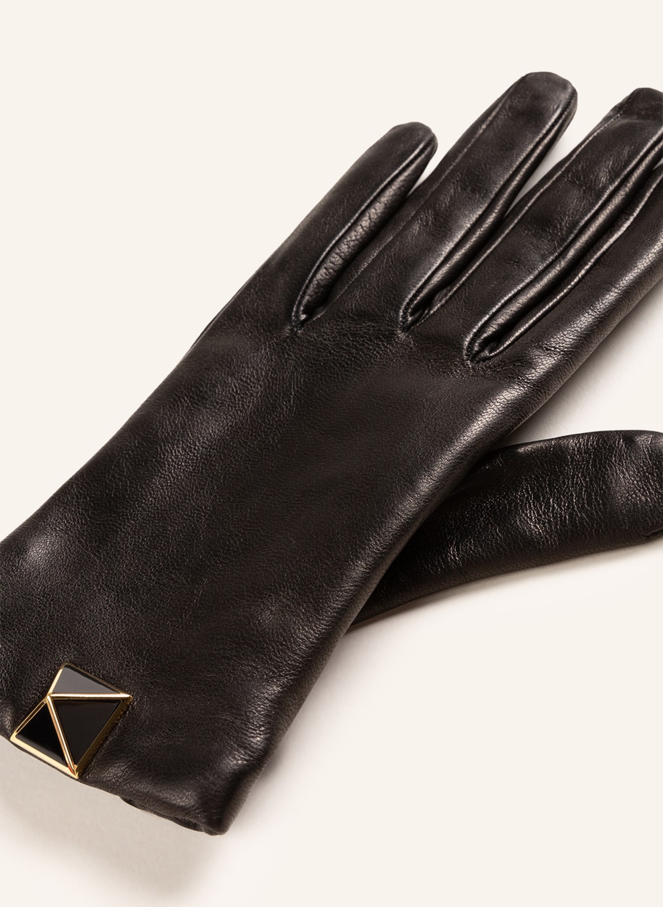 VALENTINO GARAVANI Leather gloves in gift box , Color: BLACK (Image 2)