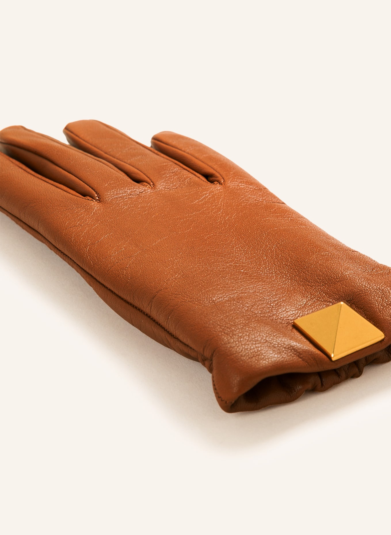 VALENTINO GARAVANI Skórzane rękawiczki , Kolor: JASNOBRĄZOWY (Obrazek 2)