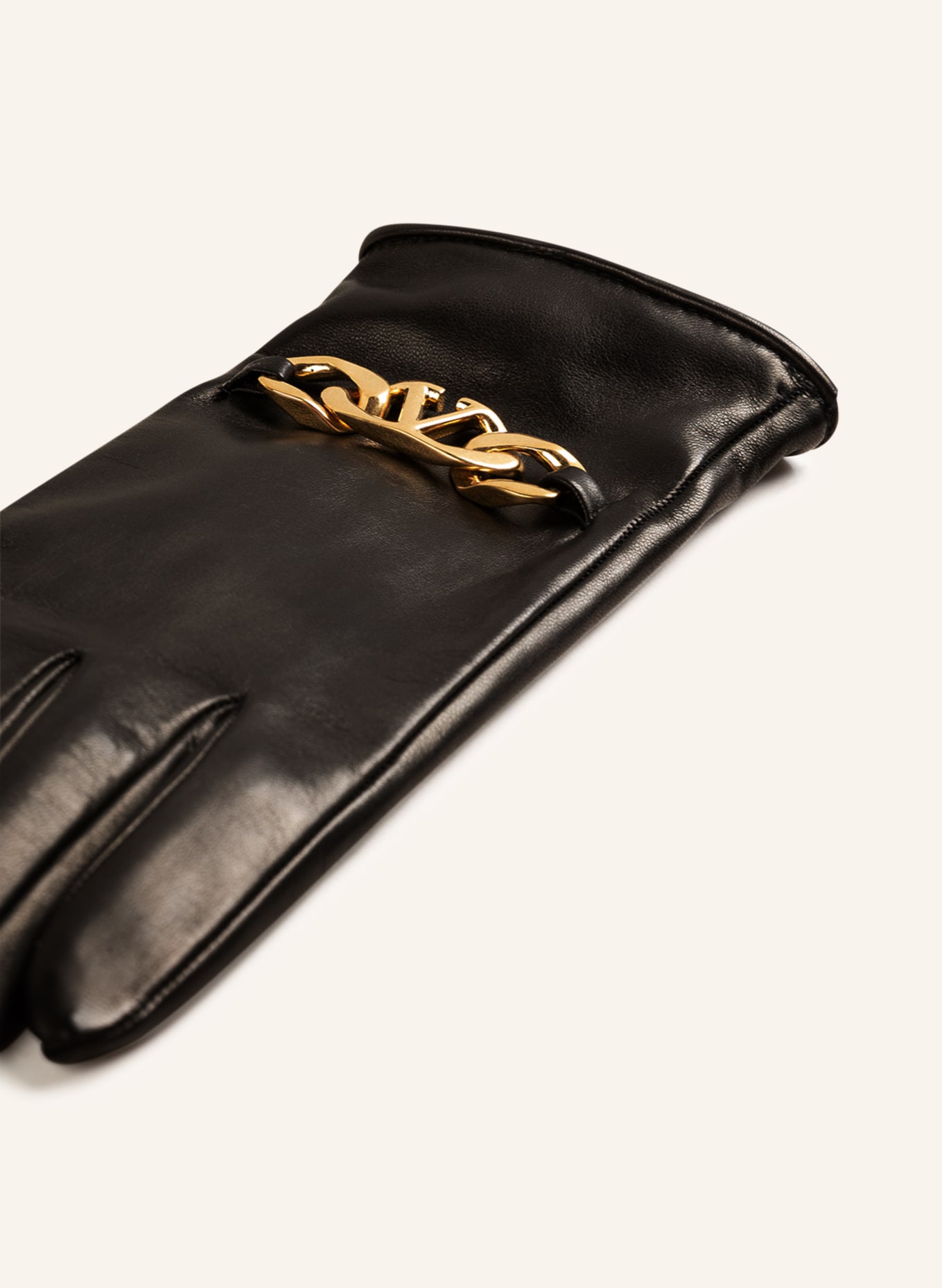 VALENTINO GARAVANI Leather gloves, Color: BLACK (Image 2)