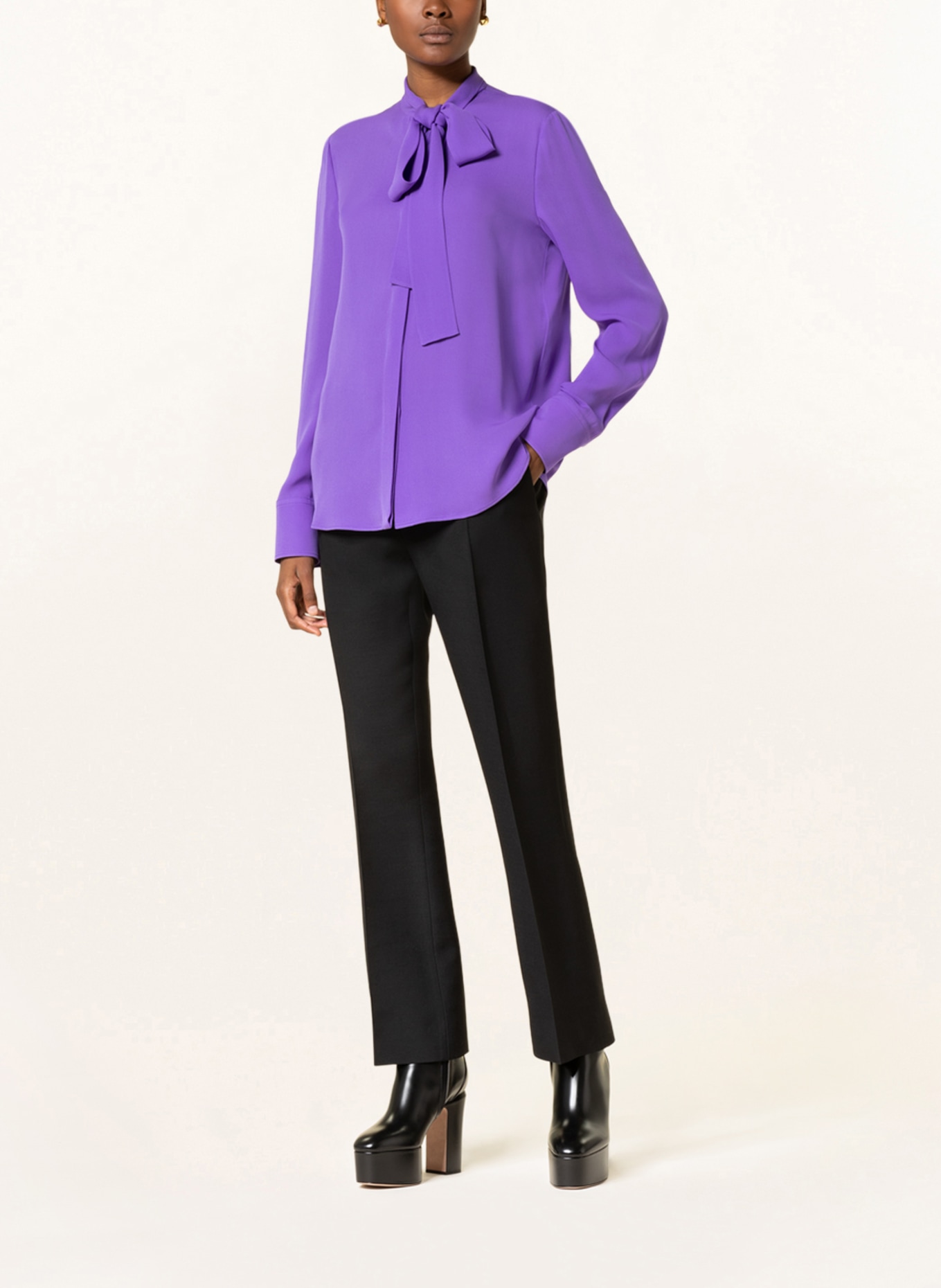 VALENTINO Schluppenbluse aus Seide: LILA