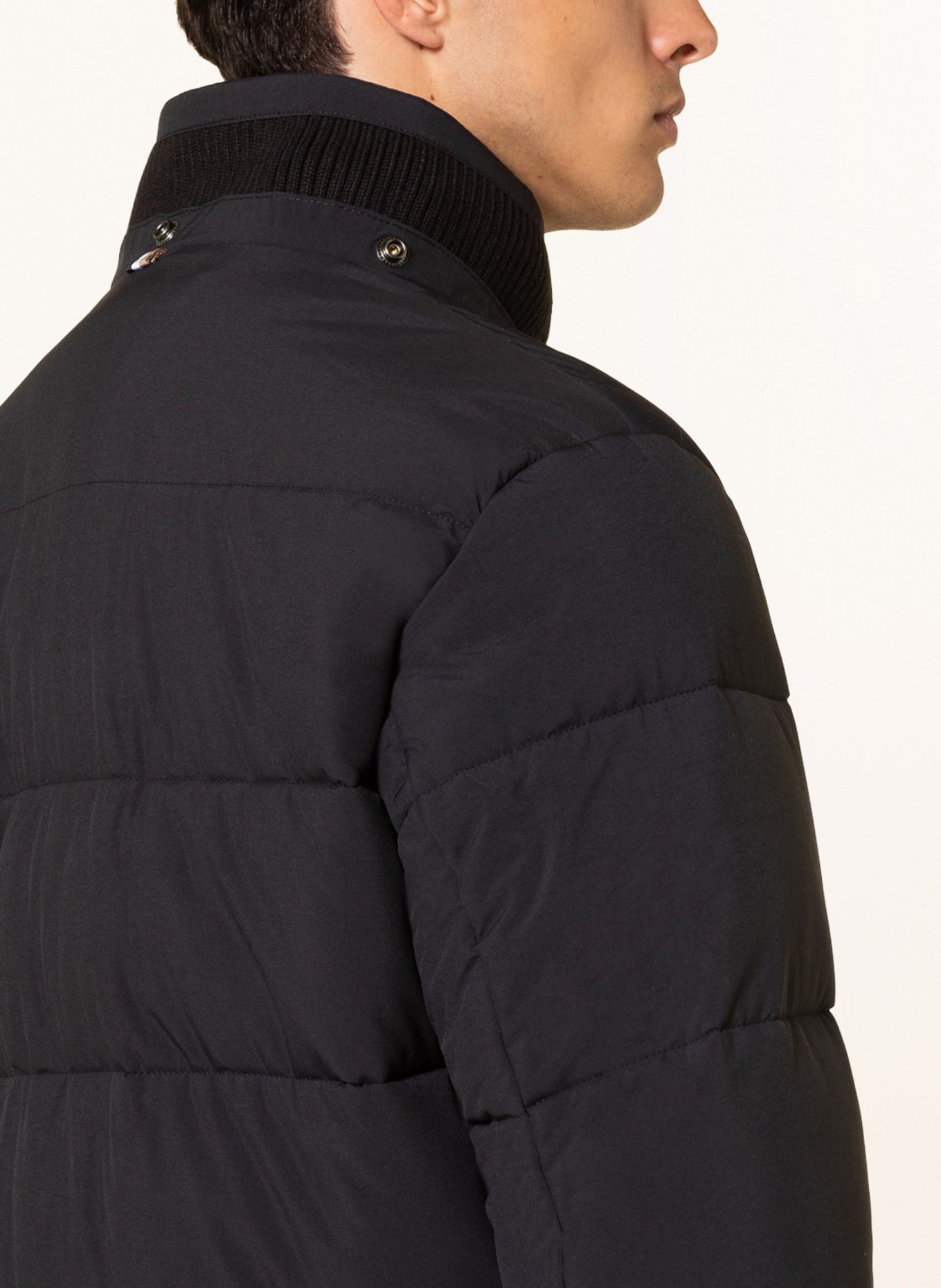 BOSS Quilted coat CORLEON with removable hood, Color: BLACK (Image 6)