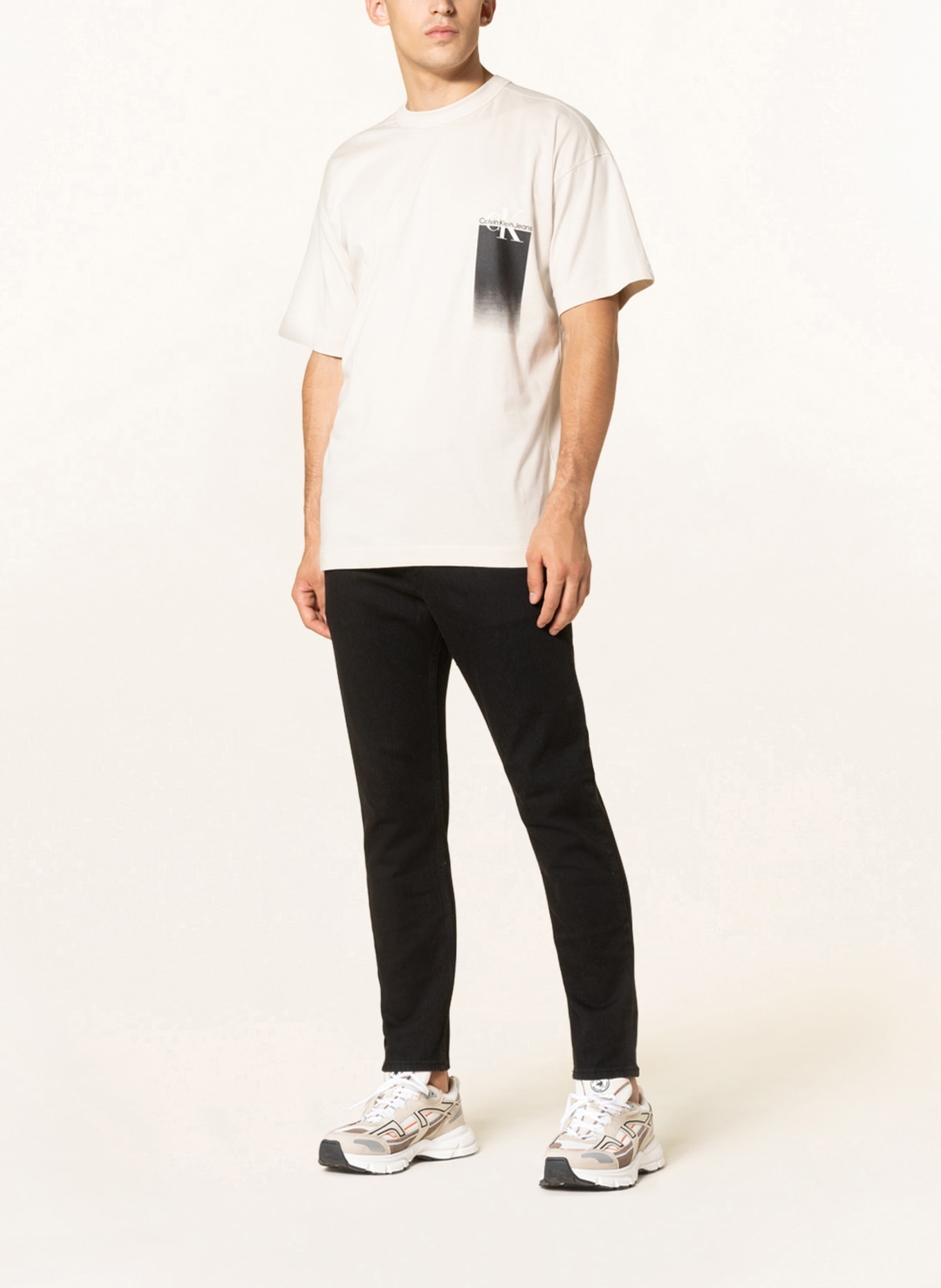 Calvin Klein Jeans T-Shirt, Farbe: CREME (Bild 2)