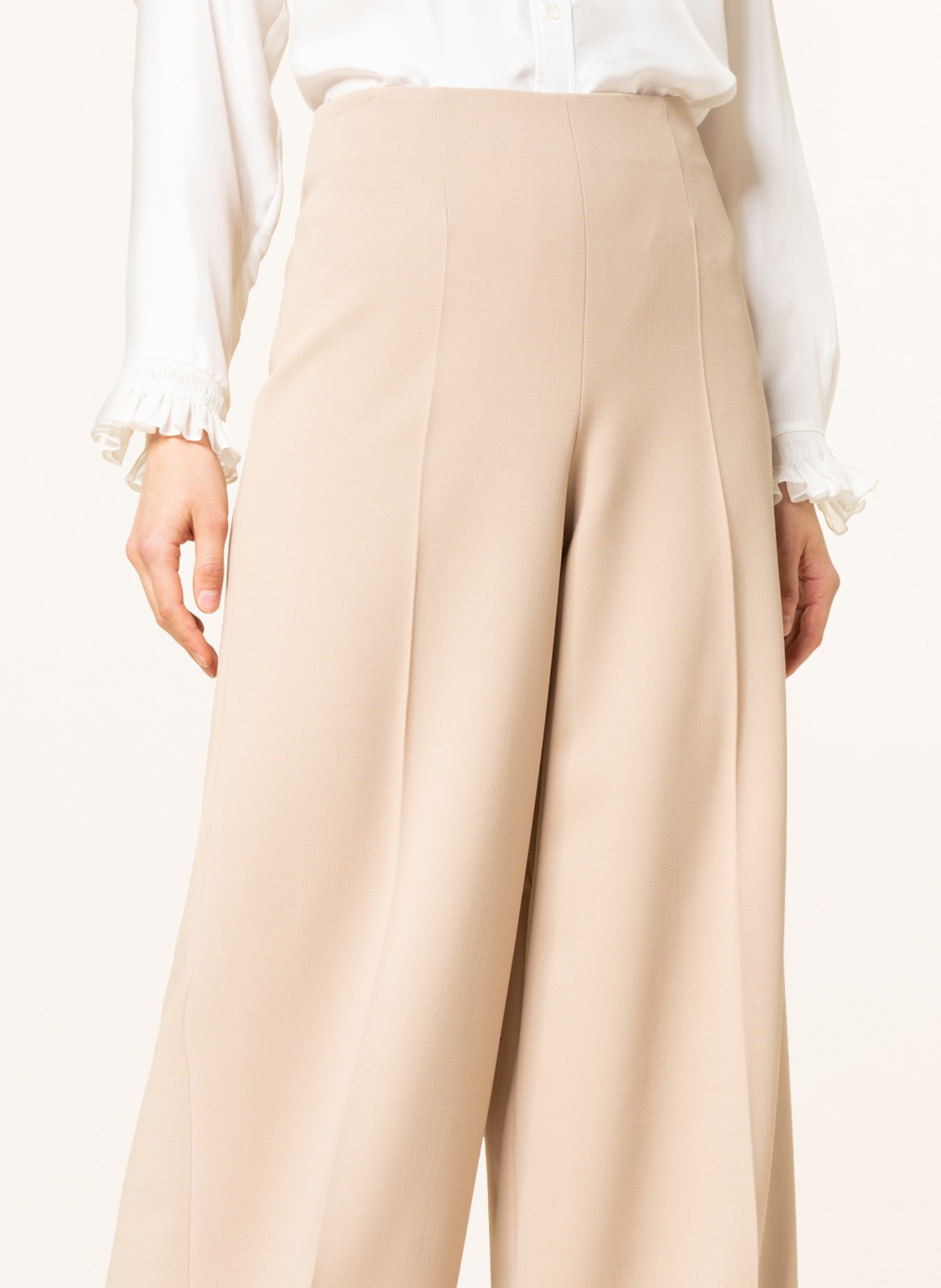 SLY 010 Wide leg trousers ANGELINA, Color: BEIGE (Image 5)