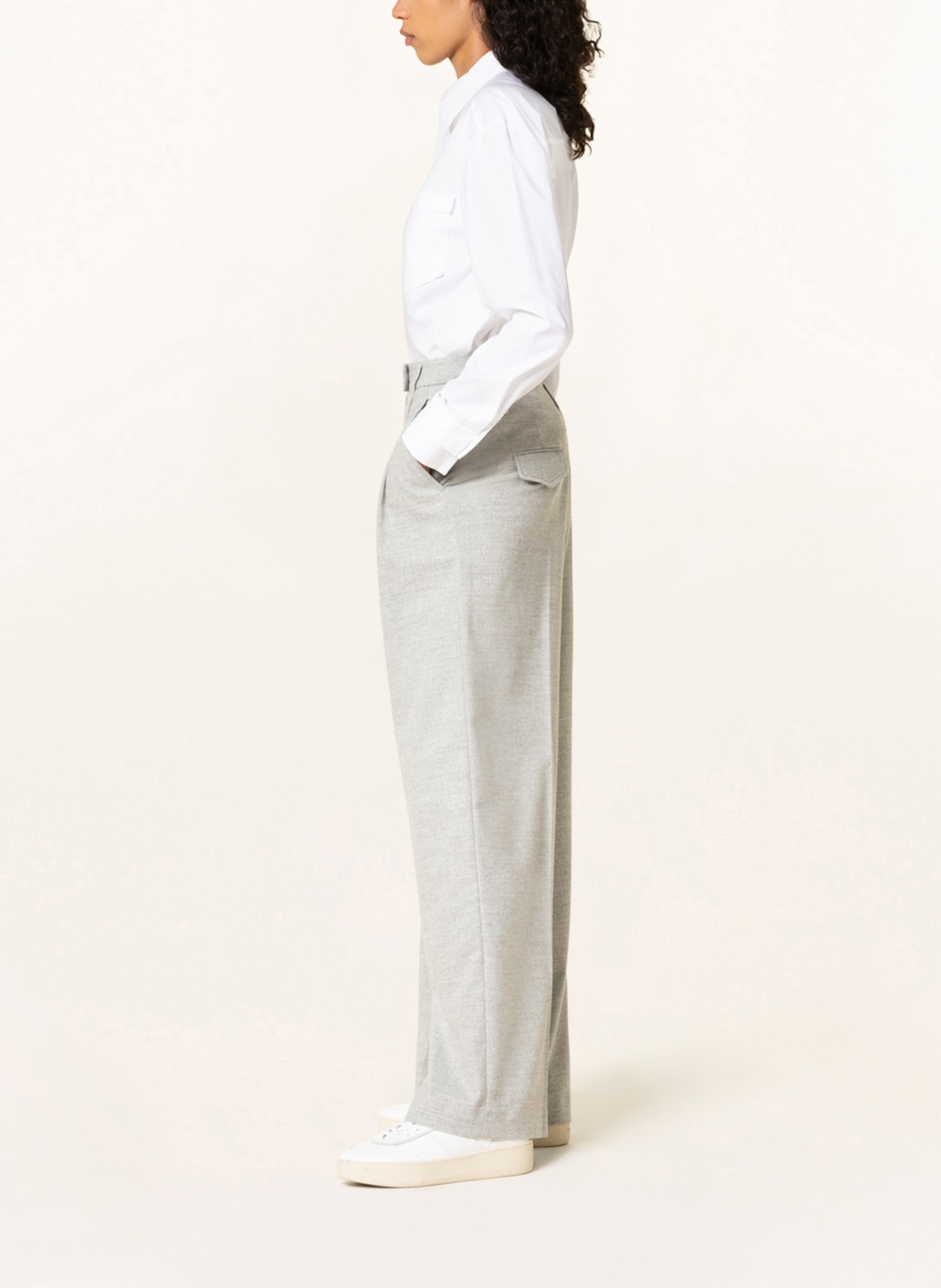 SEDUCTIVE Wide leg trousers GISELLE , Color: LIGHT GRAY (Image 4)