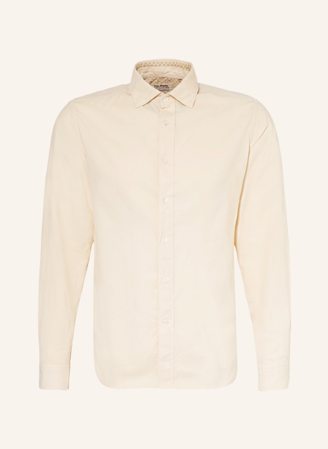 FIL NOIR Corduroy shirt BERGAMO shaped fit , Color: ECRU (Image 1)