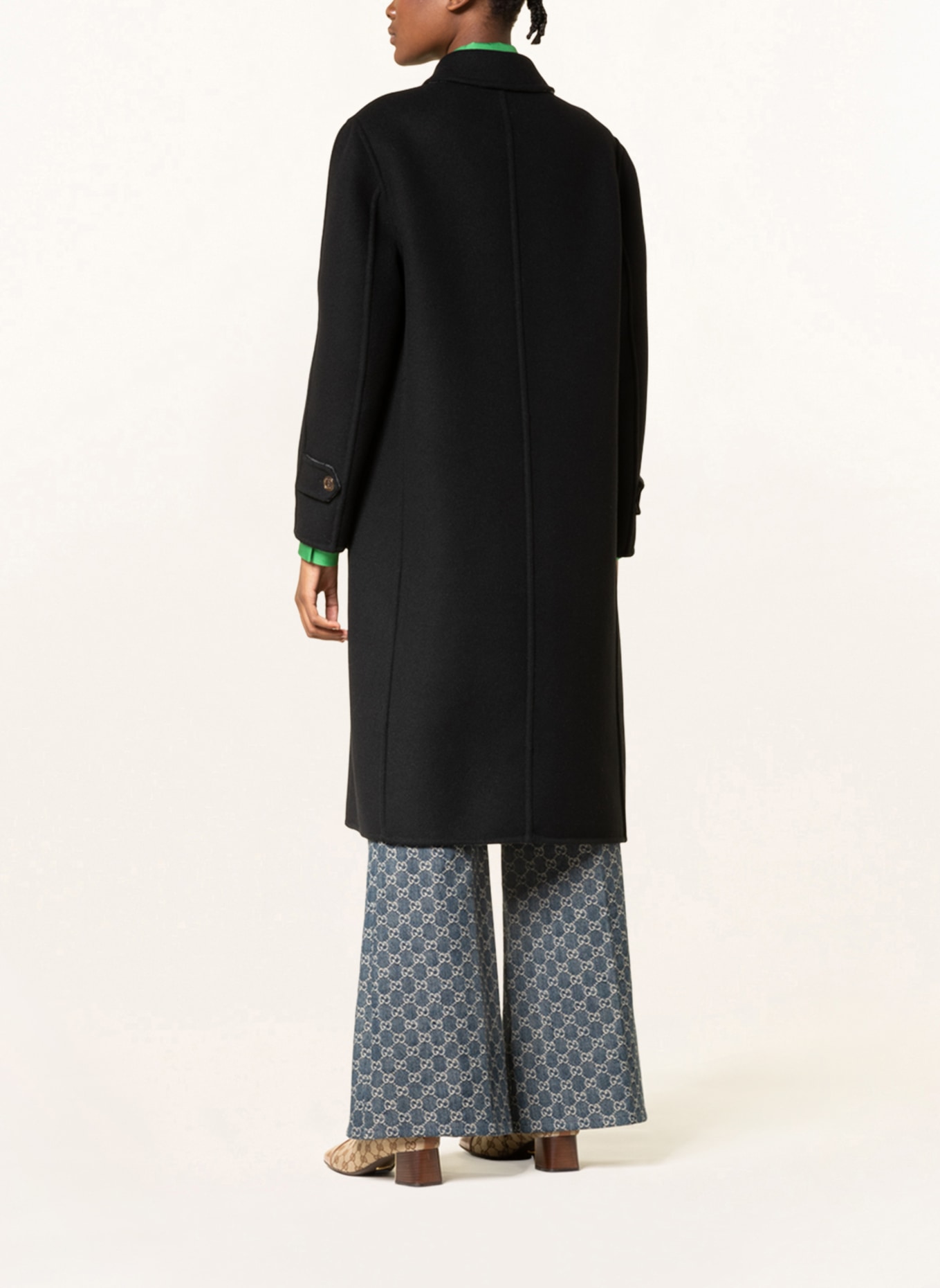 GUCCI Reversible wool coat, Color: 1189 BLACK/GREY (Image 3)