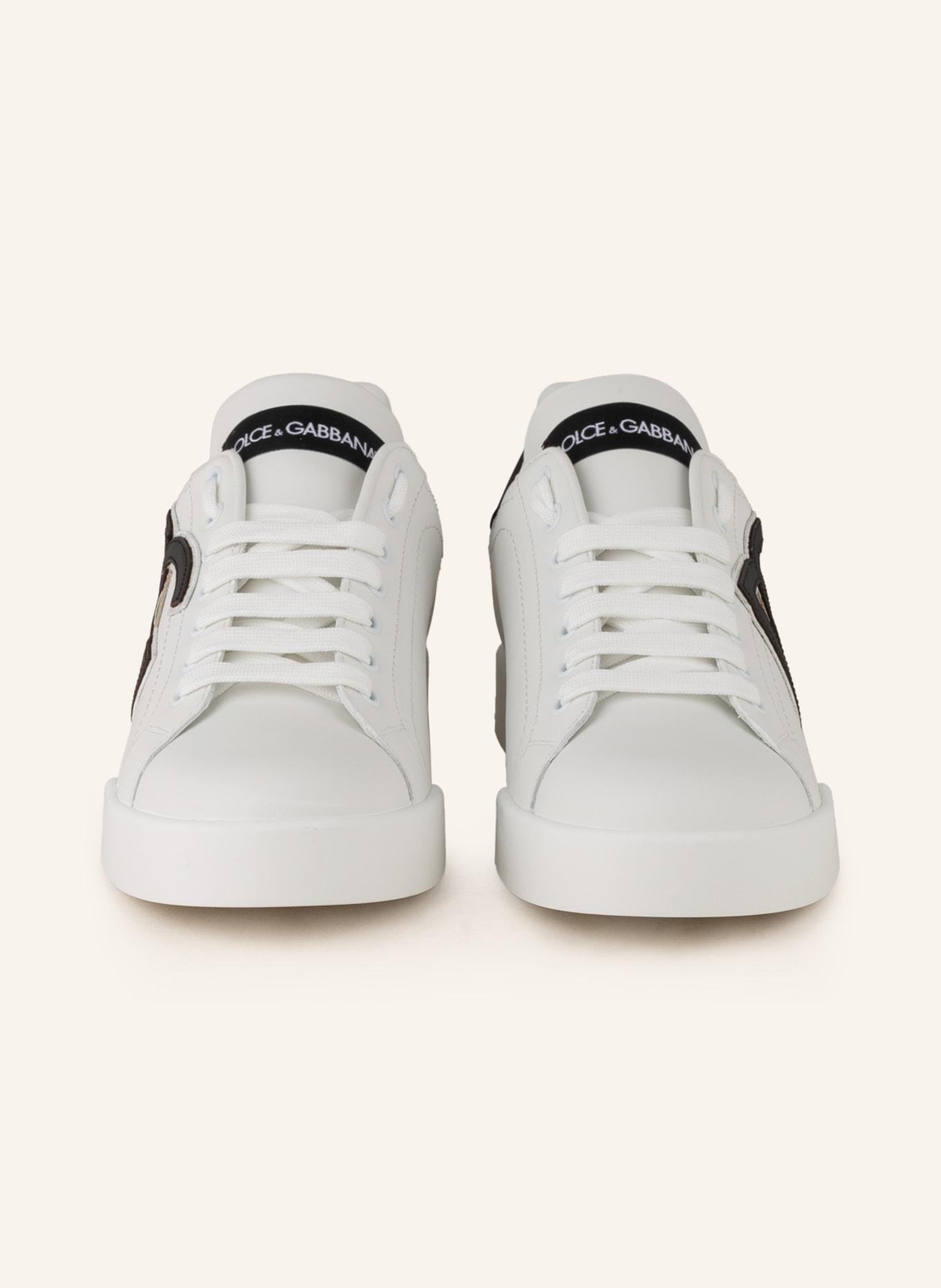 DOLCE & GABBANA Sneakers PORTOFINO, Color: WHITE/ BLACK (Image 3)