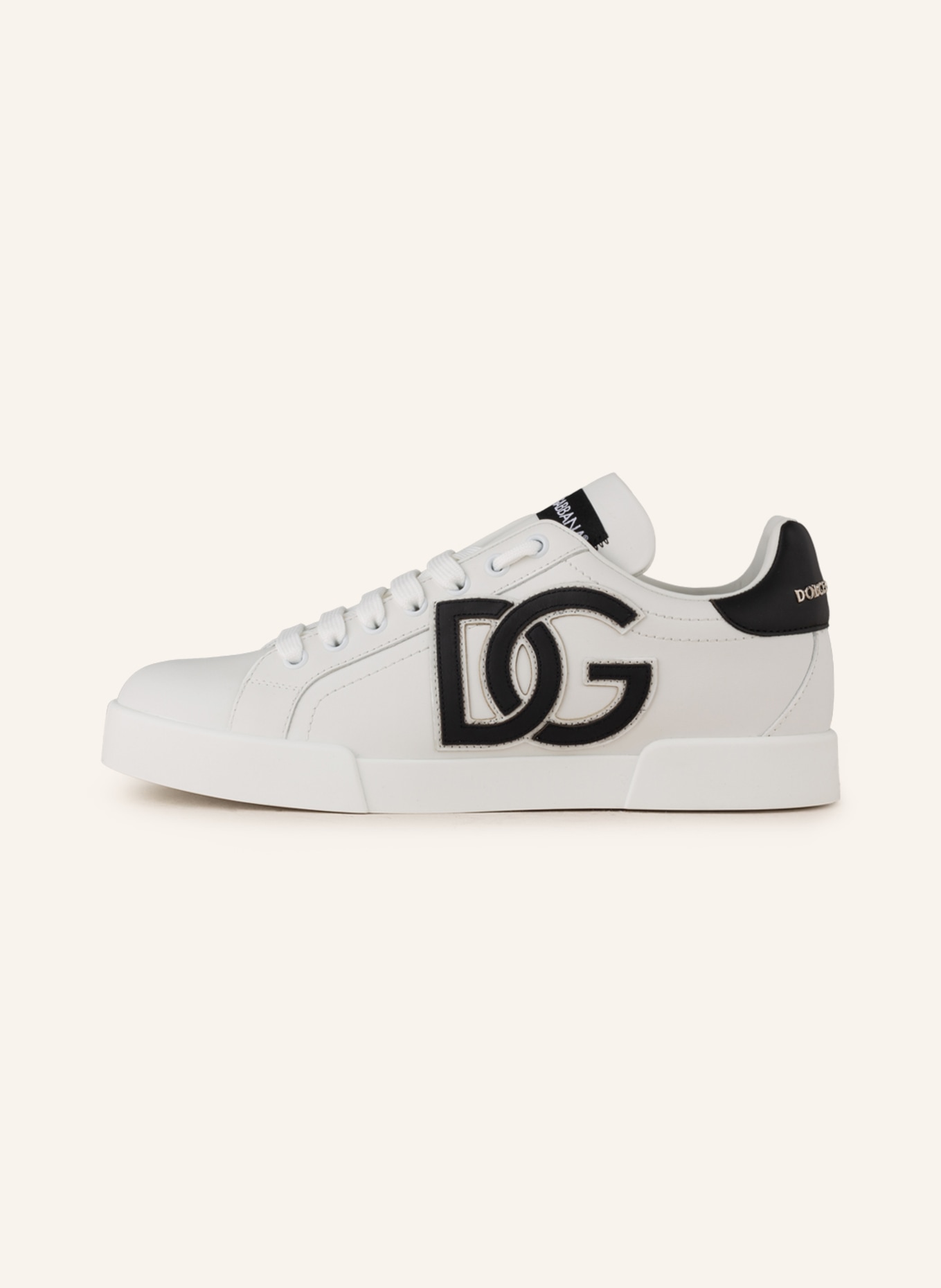 DOLCE & GABBANA Sneakers PORTOFINO, Color: WHITE/ BLACK (Image 4)