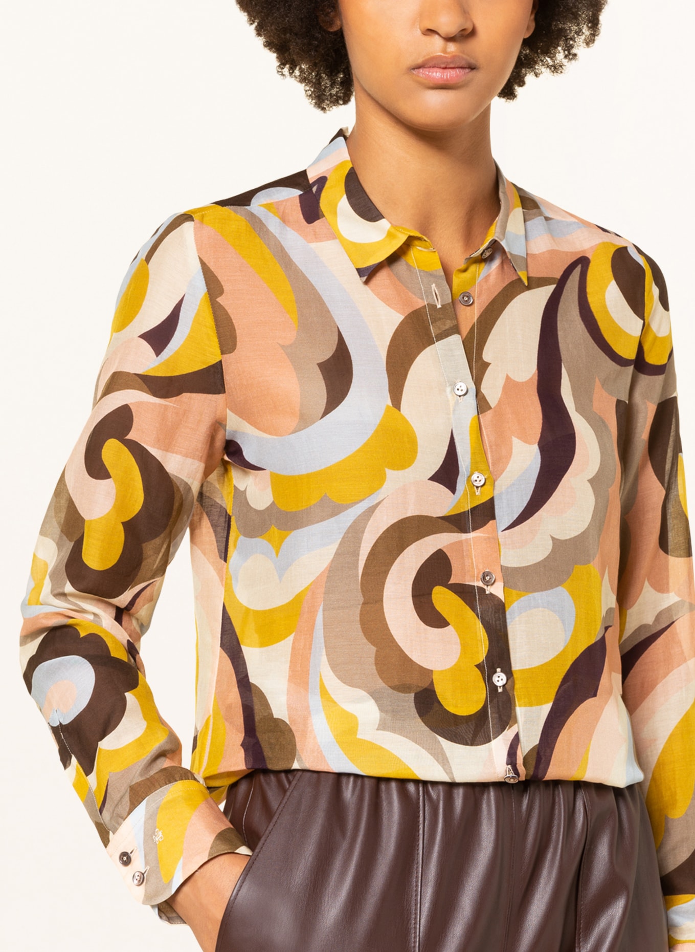van Laack Shirt blouse CELLA with silk, Color: 134 (Image 4)
