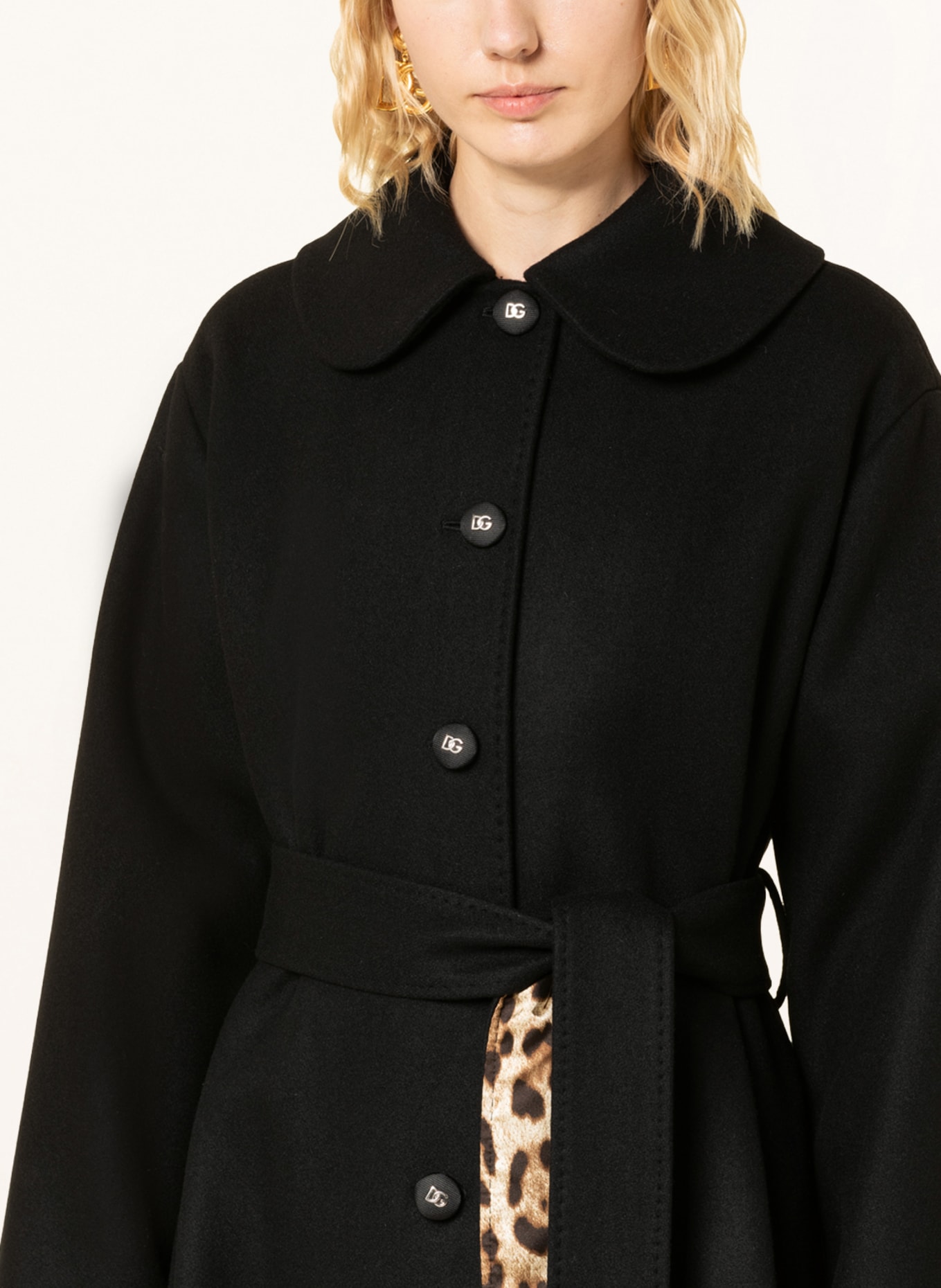 DOLCE & GABBANA Wool coat , Color: BLACK (Image 4)