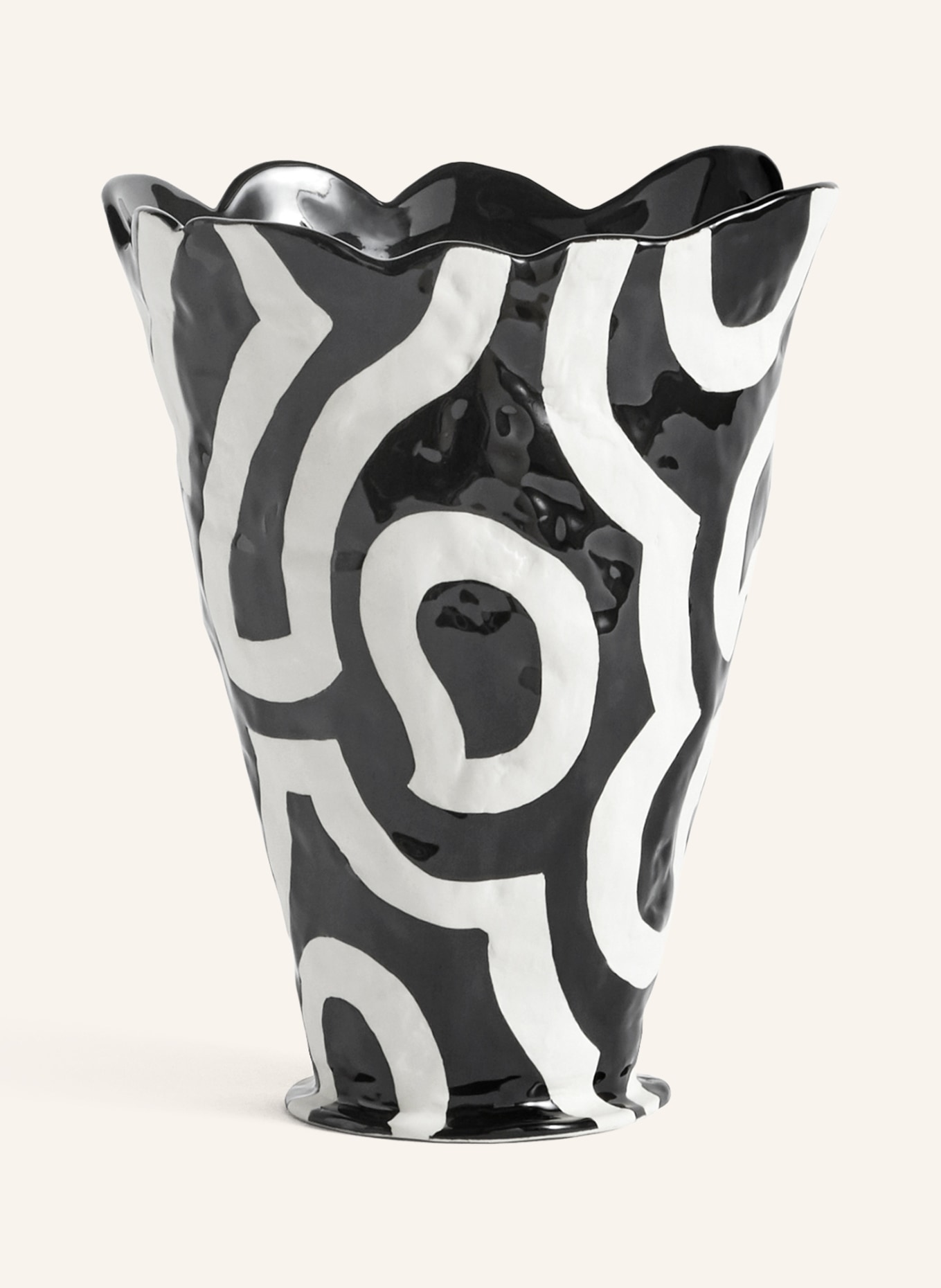 HAY Vase SHADOW, Color: BLACK/ WHITE (Image 1)