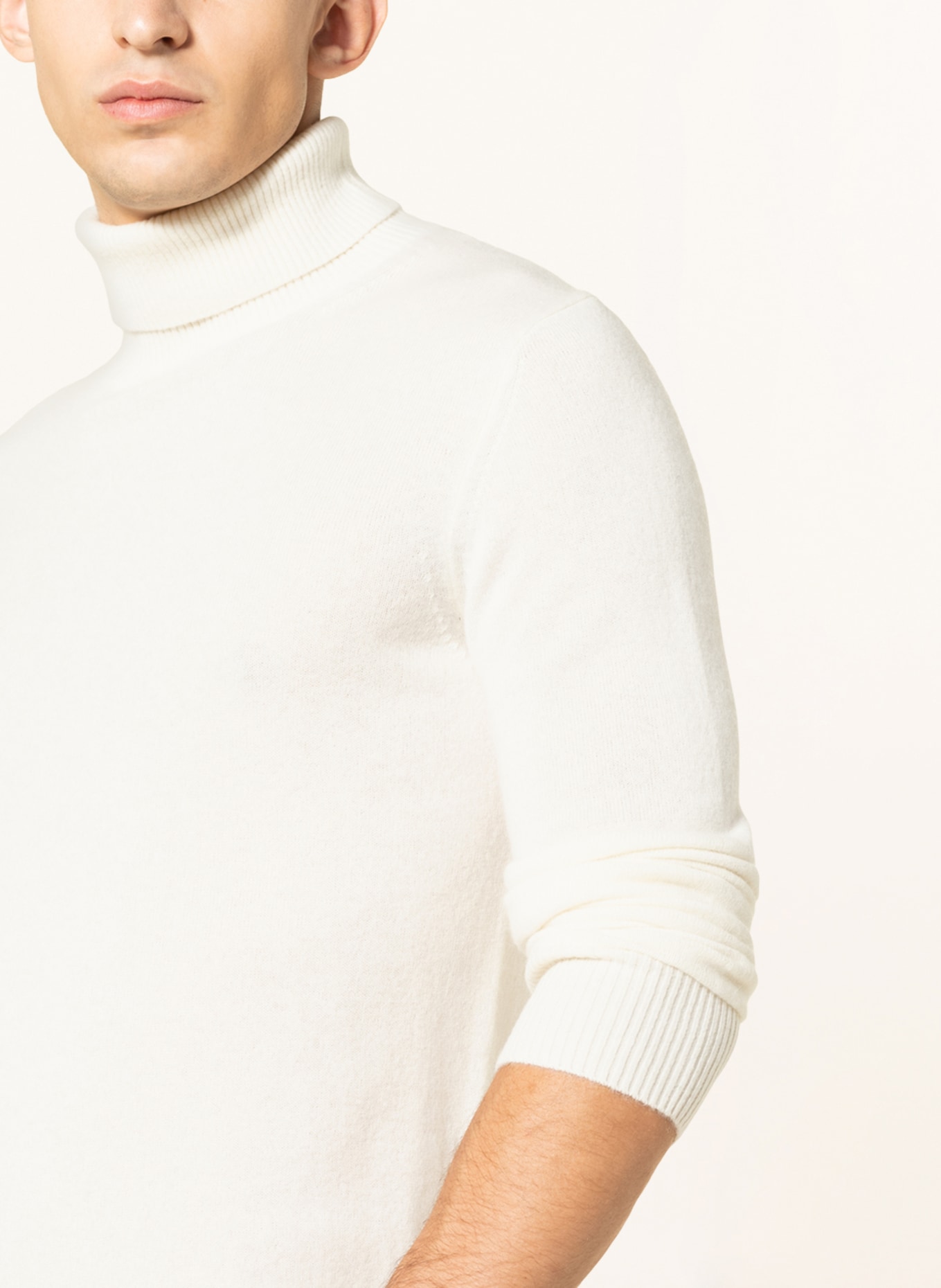 windsor. Turtleneck sweater in cashmere , Color: ECRU (Image 4)