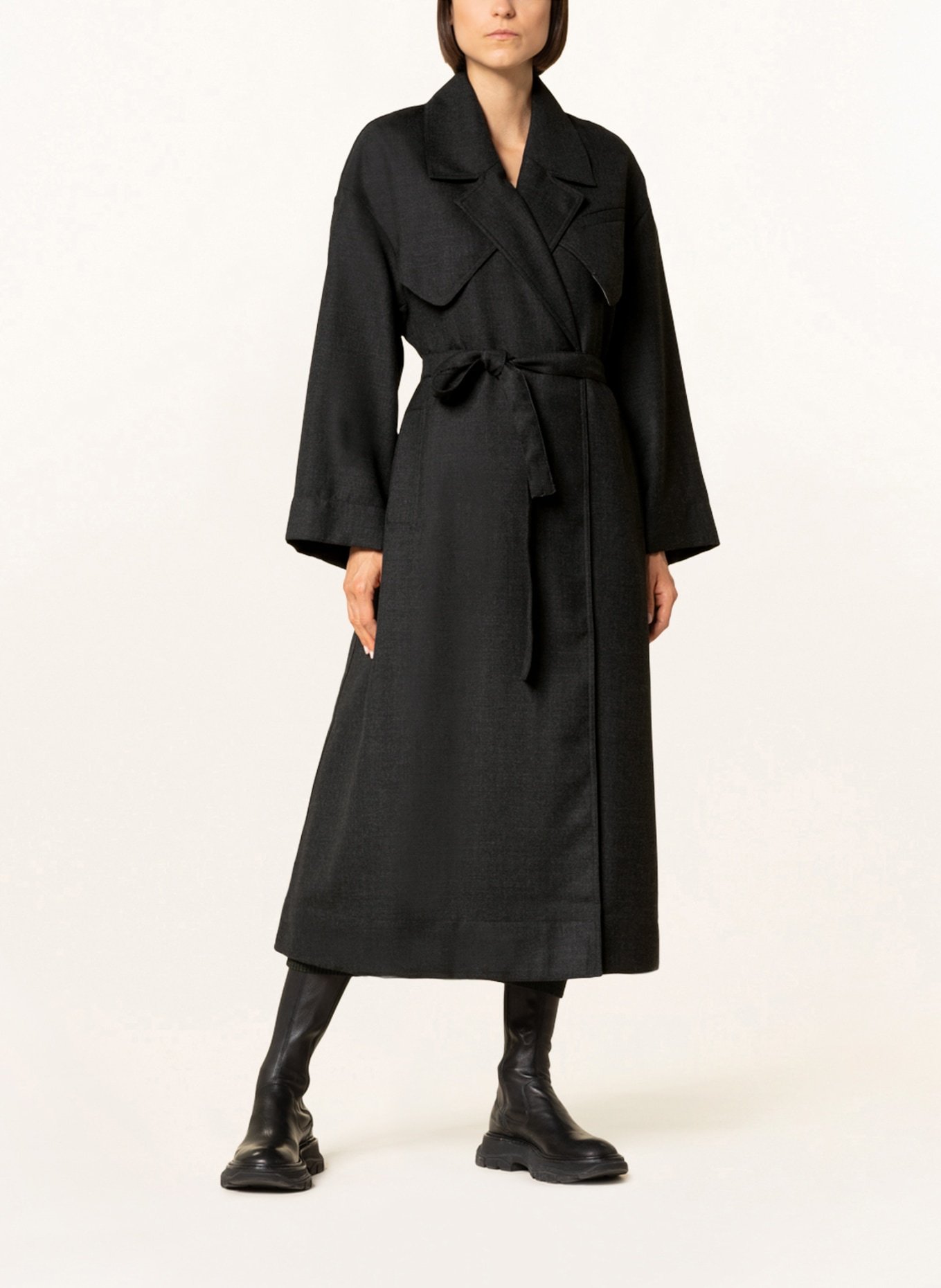 GANNI Trench coat, Color: DARK GRAY (Image 2)