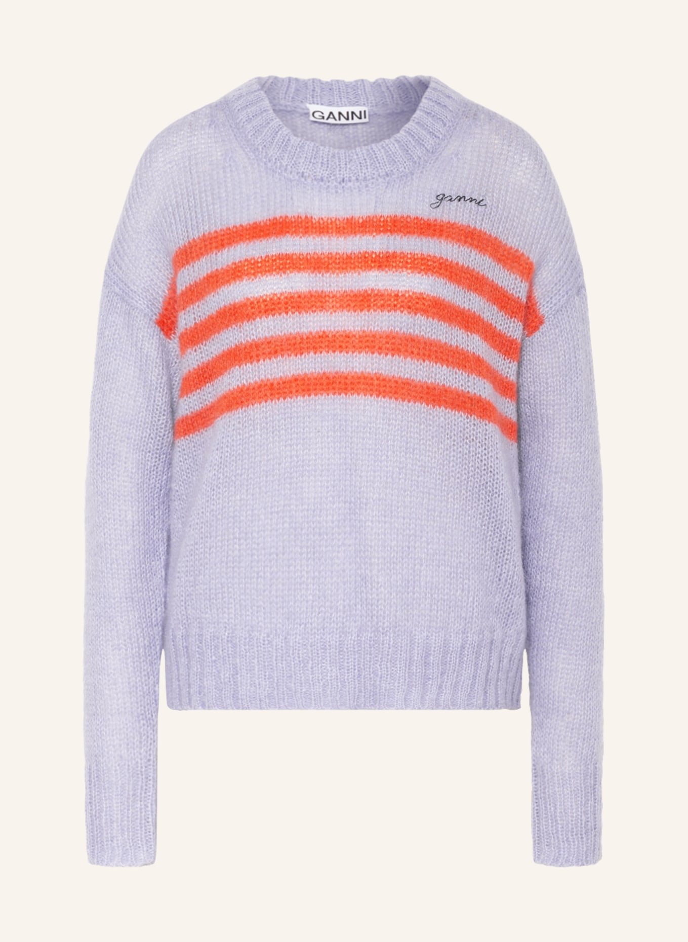 GANNI Sweater with mohair, Color: LIGHT PURPLE (Image 1)