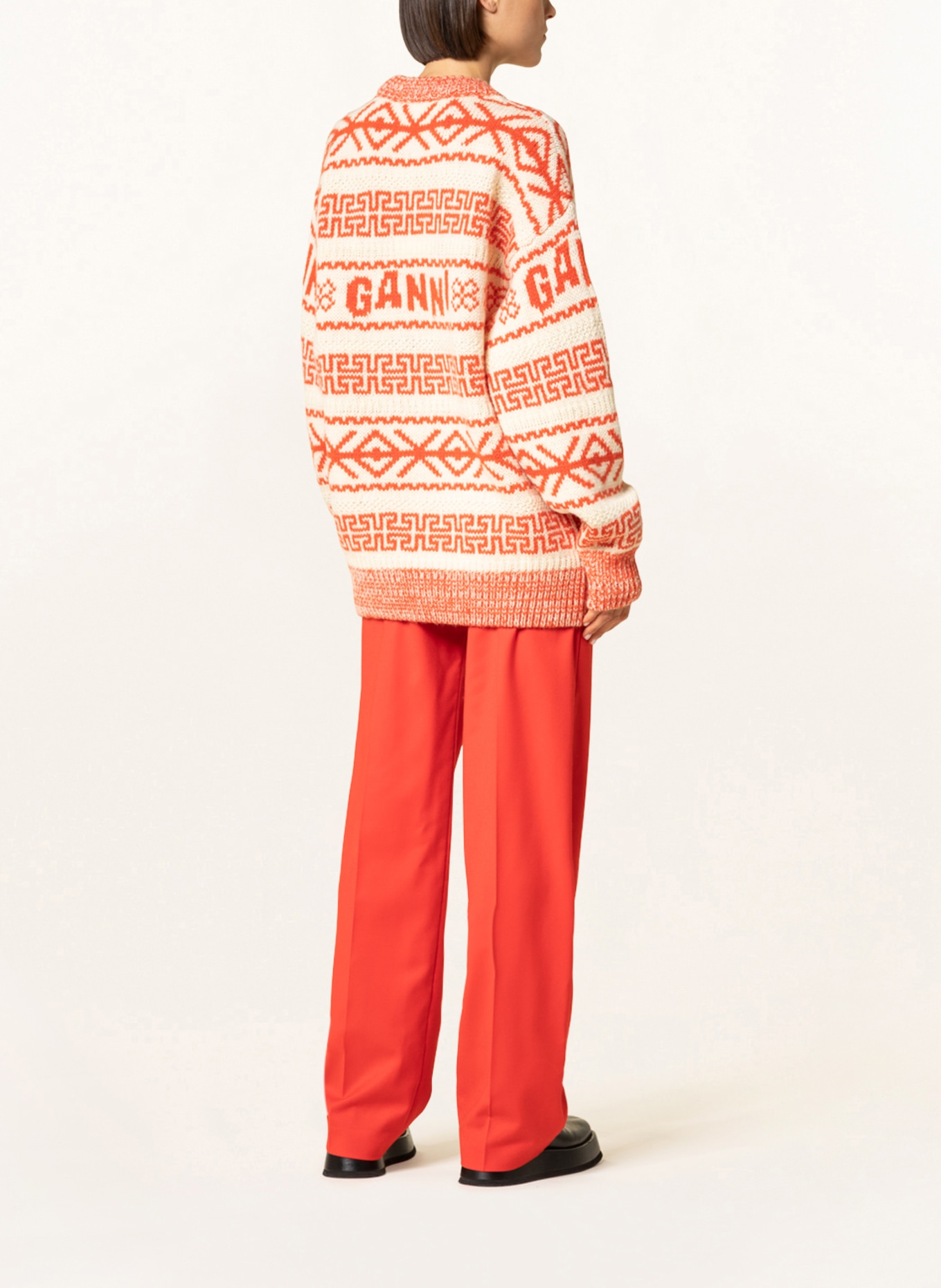 GANNI Sweater , Color: ECRU/ ORANGE (Image 3)