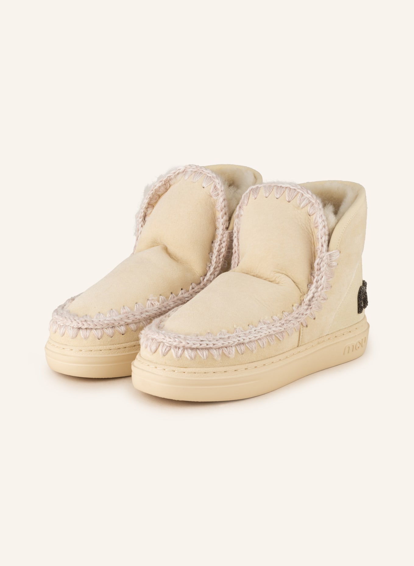 mou Boots ESKIMO with decorative gems, Color: LIGHT YELLOW (Image 1)