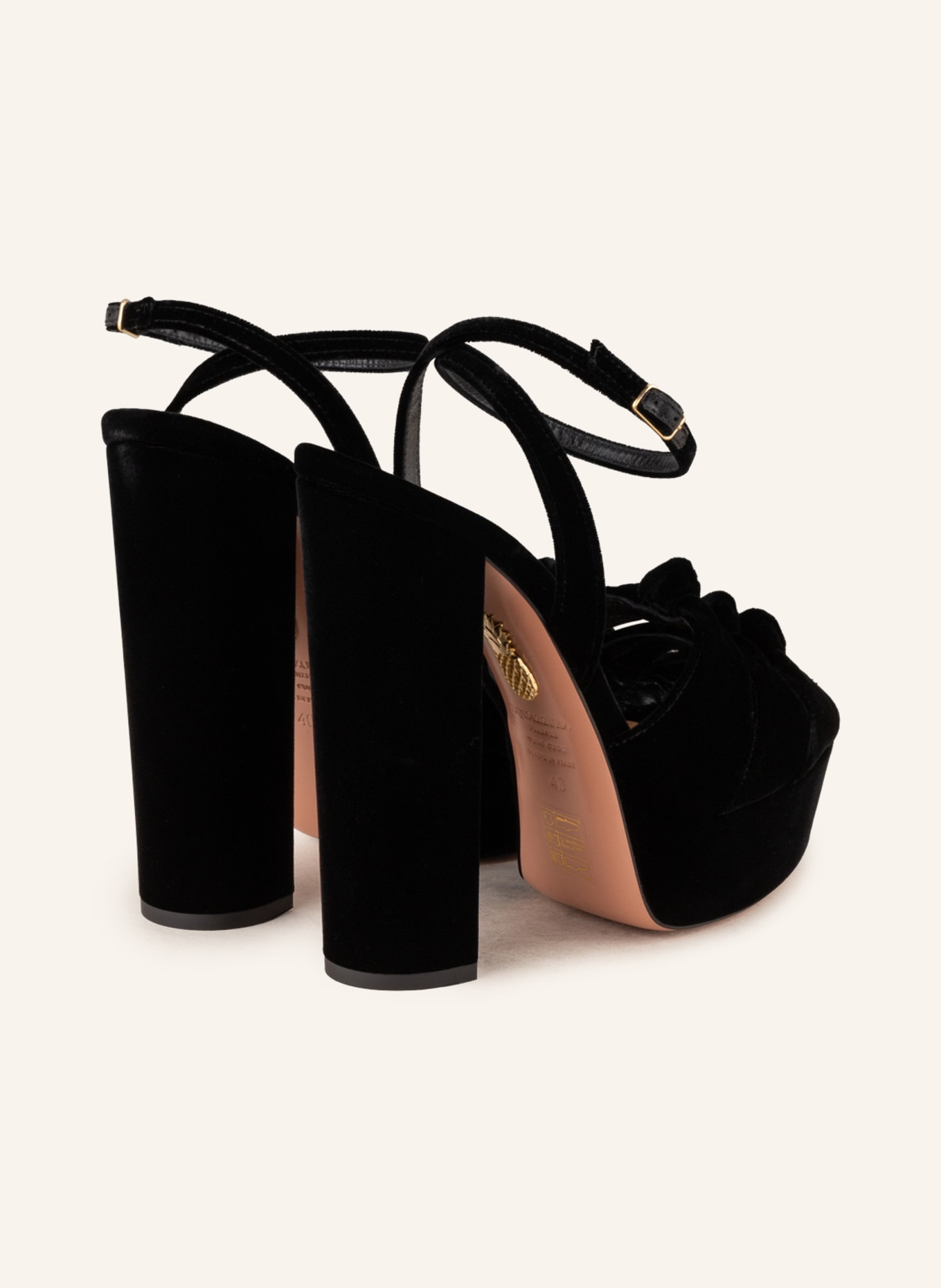 AQUAZZURA Platform sandals MIRA, Color: BLACK (Image 2)