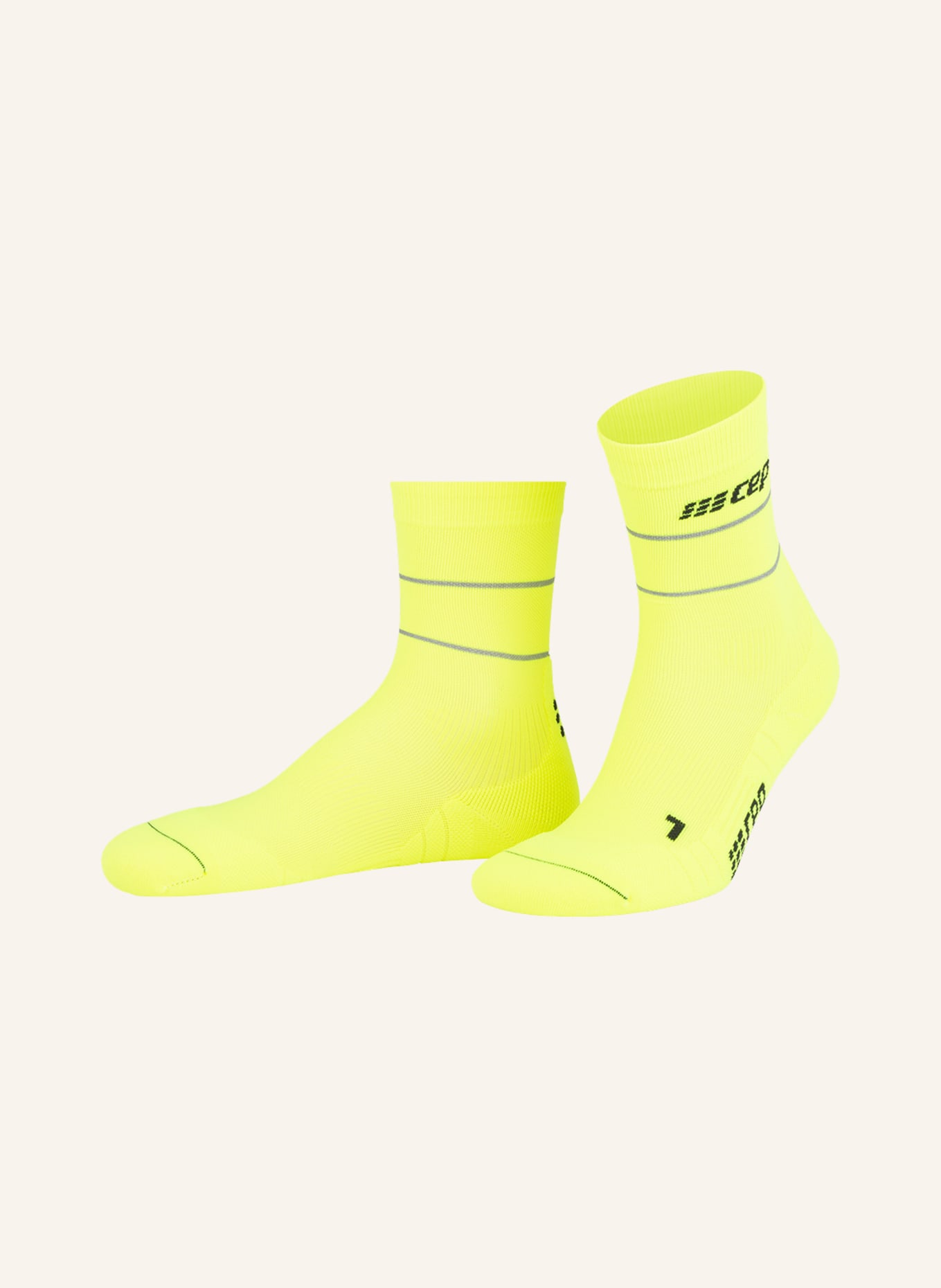 cep Running socks , Color: 687 neon yellow (Image 1)