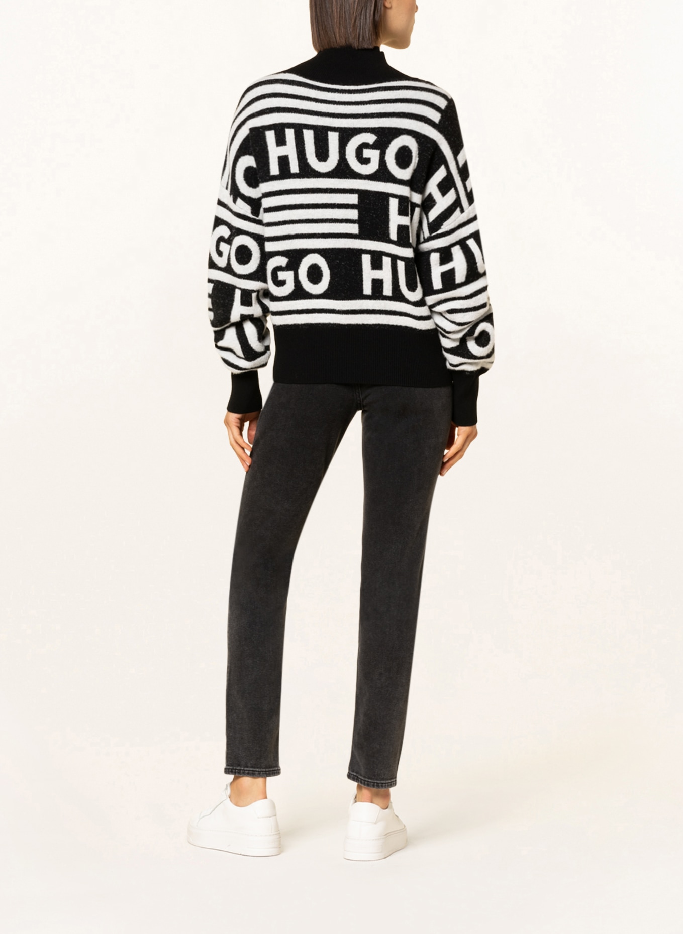 HUGO Sweater SISMINA, Color: BLACK/ WHITE (Image 3)