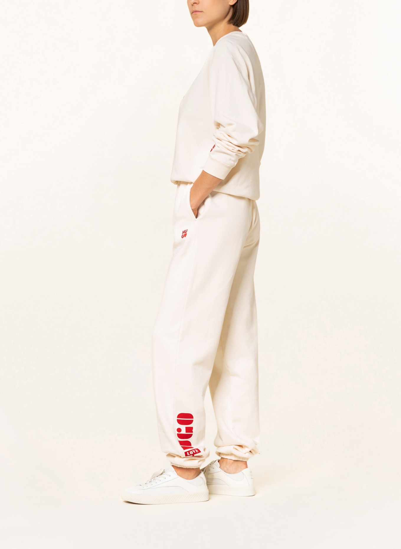 HUGO Sweatpants NJOLA, Color: WHITE (Image 4)