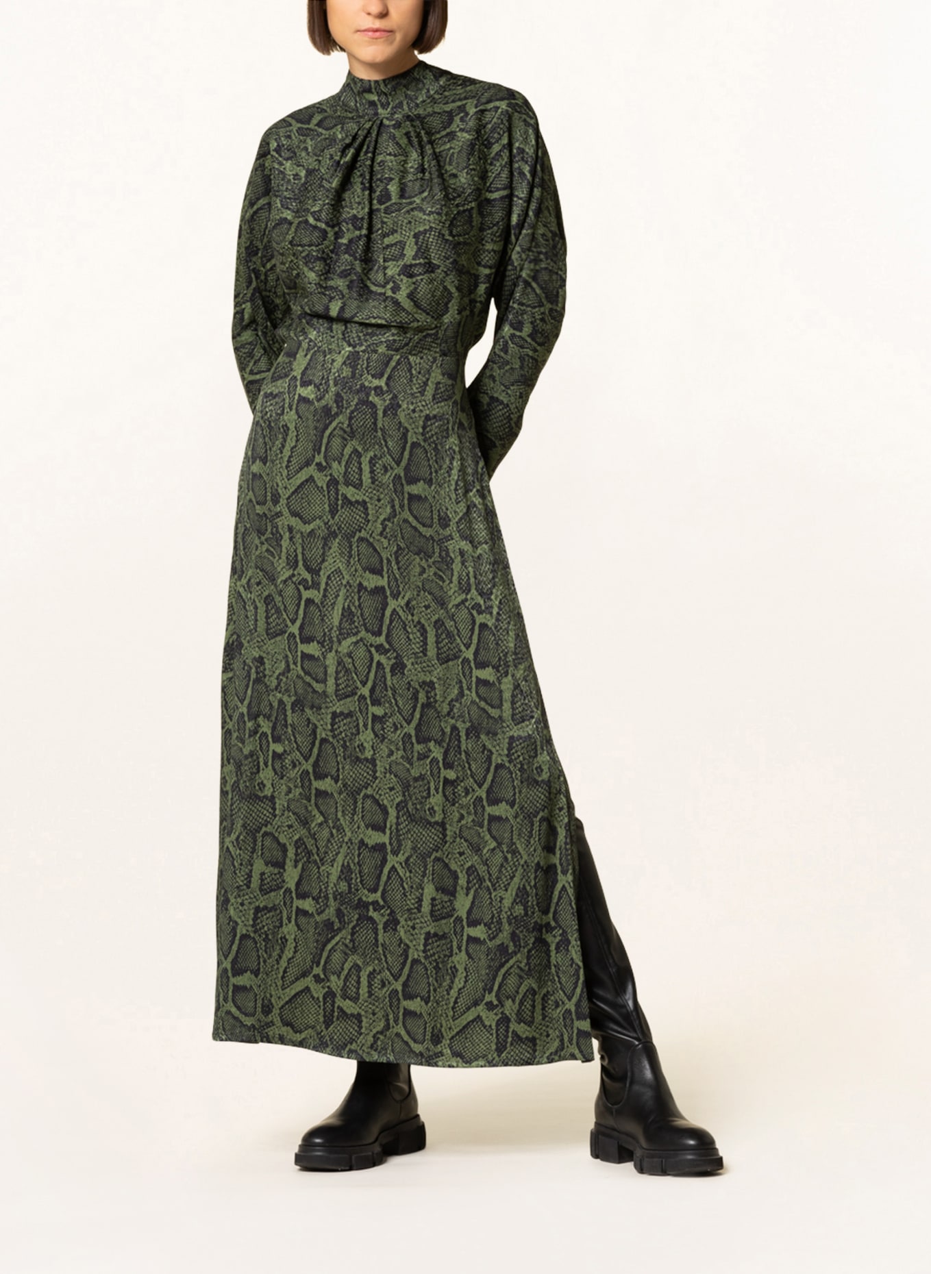 HUGO Dress KEZADIS, Color: GREEN (Image 2)