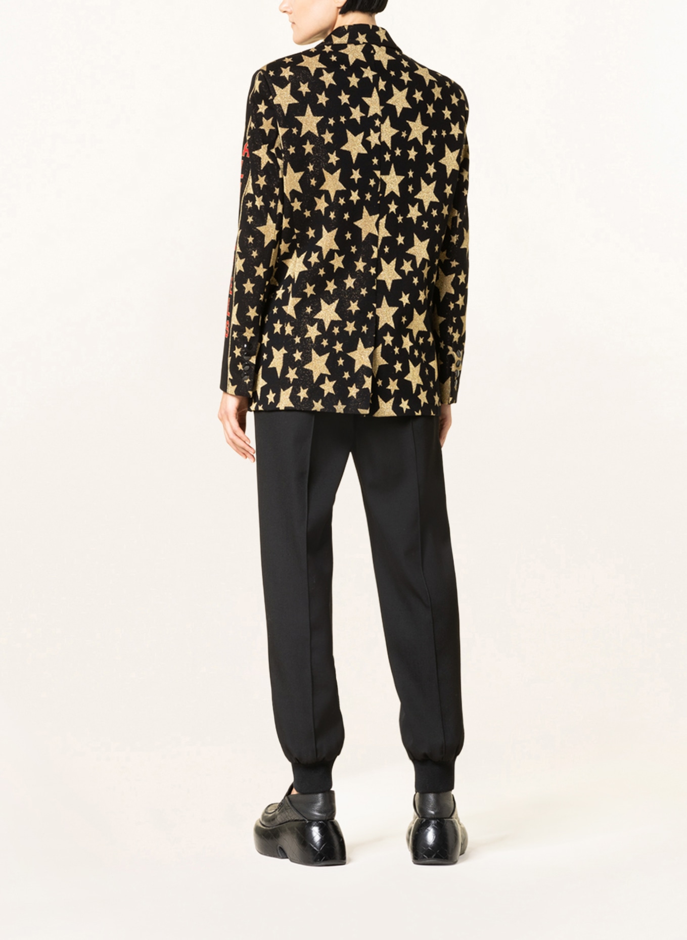 Palm Angels Blazer with glitter, Color: BLACK/ GOLD (Image 3)
