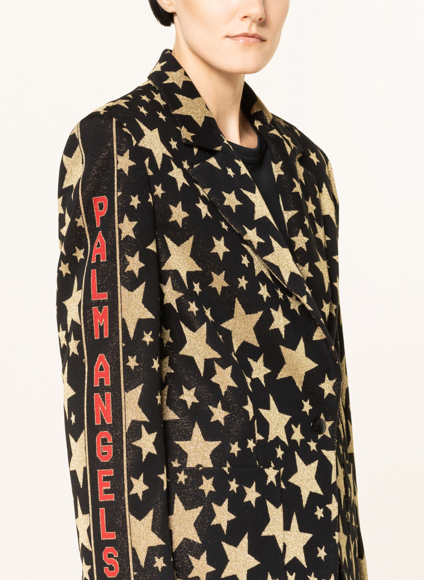 Palm Angels Blazer with glitter, Color: BLACK/ GOLD (Image 4)