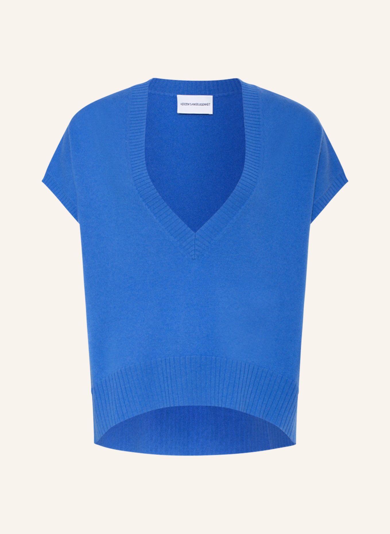 HERZEN'S ANGELEGENHEIT Sweater vest with cashmere, Color: BLUE (Image 1)