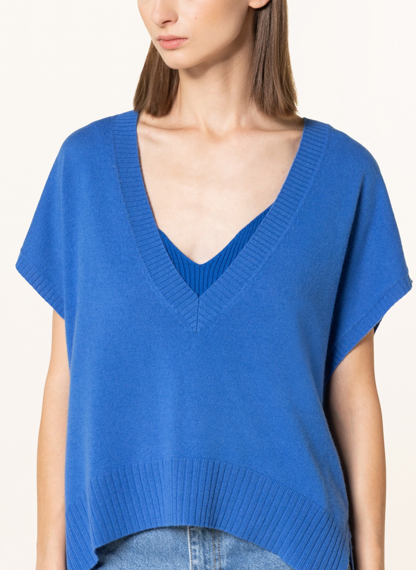 HERZEN'S ANGELEGENHEIT Sweater vest with cashmere, Color: BLUE (Image 4)