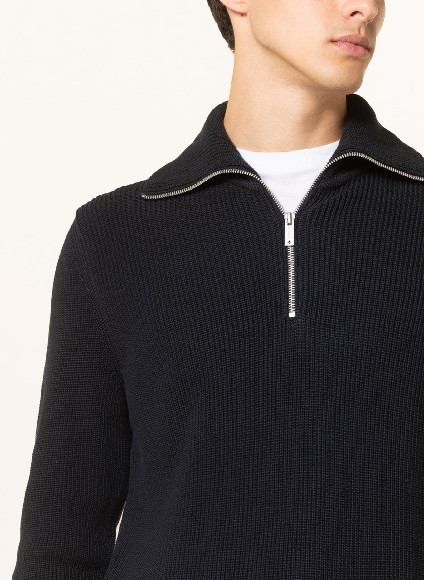 STRELLSON Half-zip sweater ARTEM , Color: DARK BLUE (Image 4)