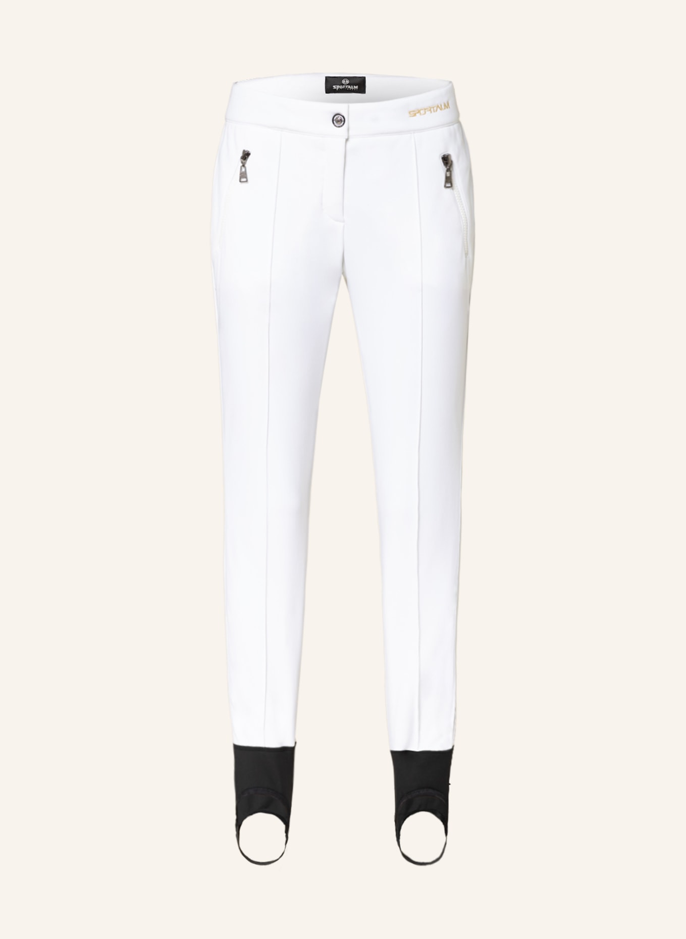 SPORTALM Stirrup ski pants, Color: WHITE/ BLACK (Image 1)