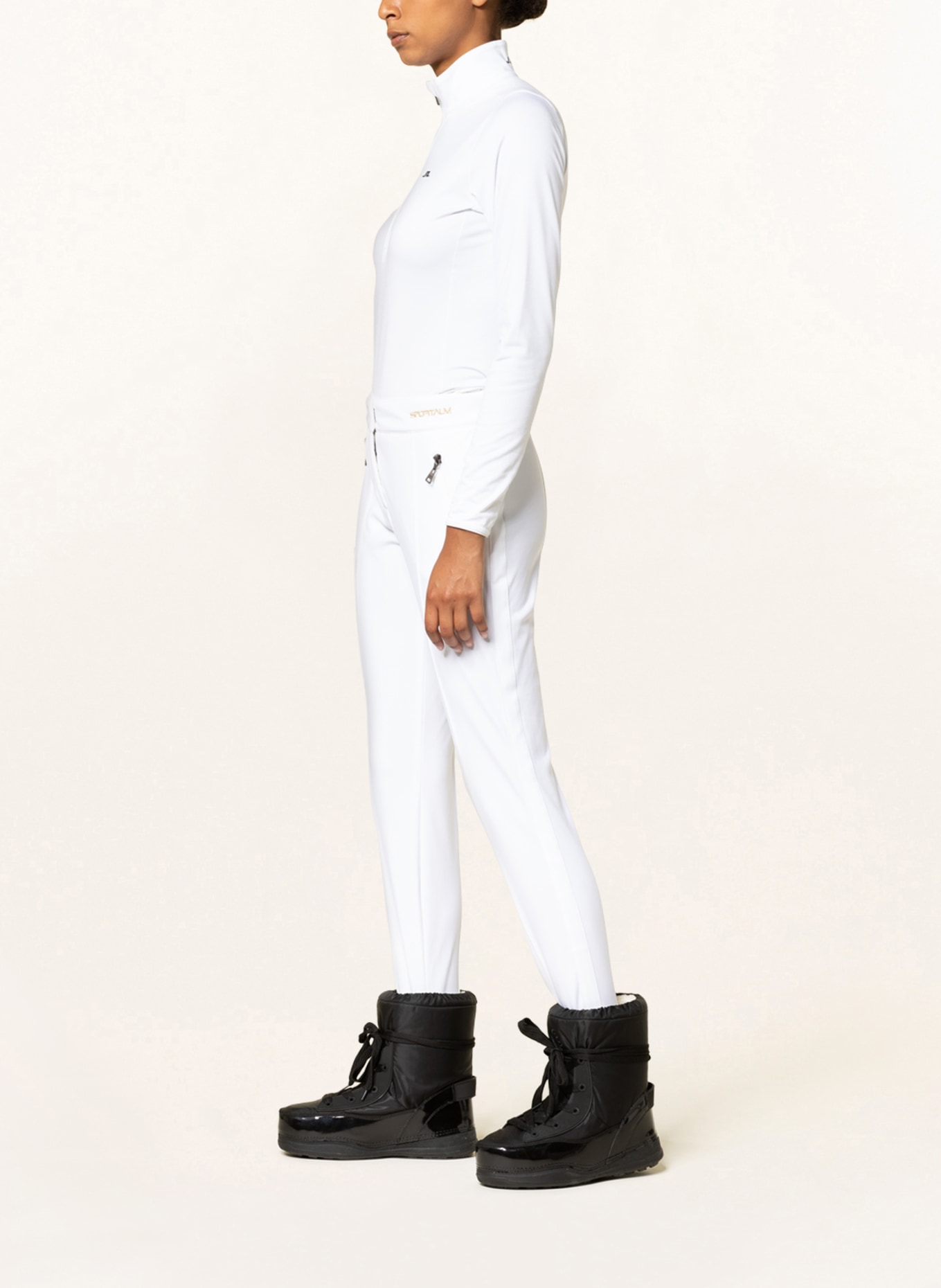 SPORTALM Stirrup ski pants, Color: WHITE/ BLACK (Image 4)