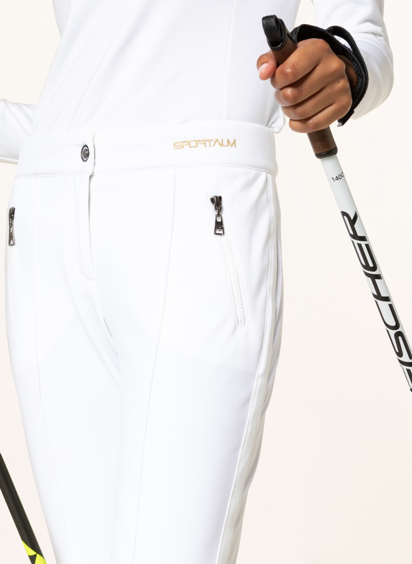SPORTALM Stirrup ski pants, Color: WHITE/ BLACK (Image 5)