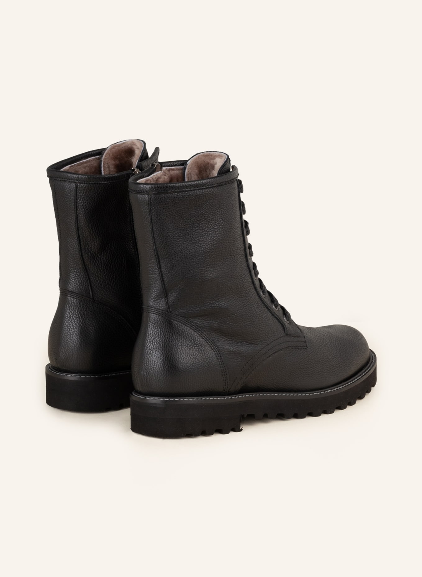 VIAMERCANTI Lace-up boots, Color: BLACK (Image 2)