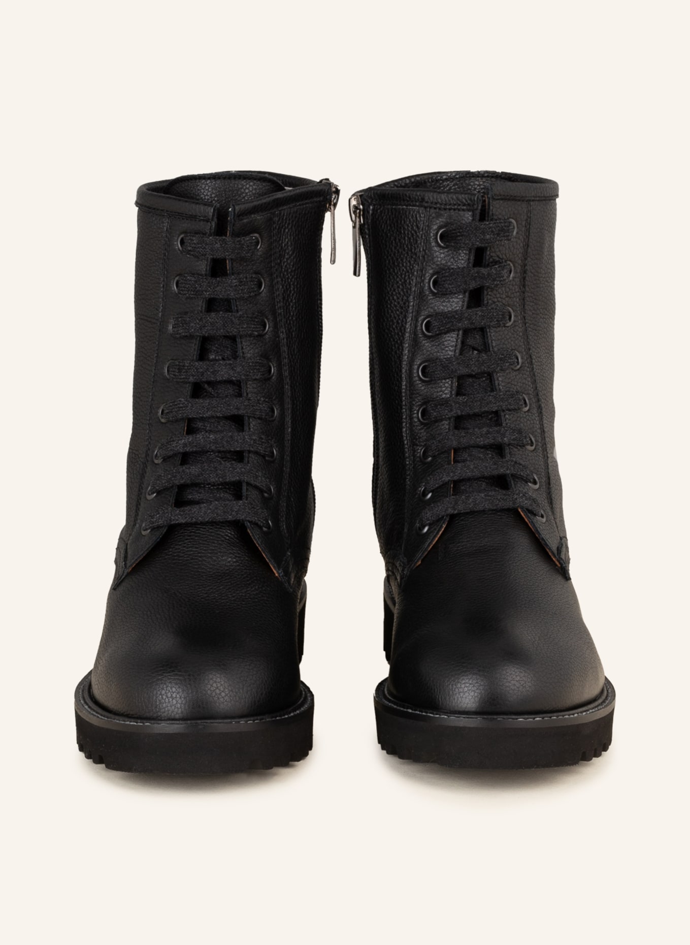 VIAMERCANTI Lace-up boots, Color: BLACK (Image 3)